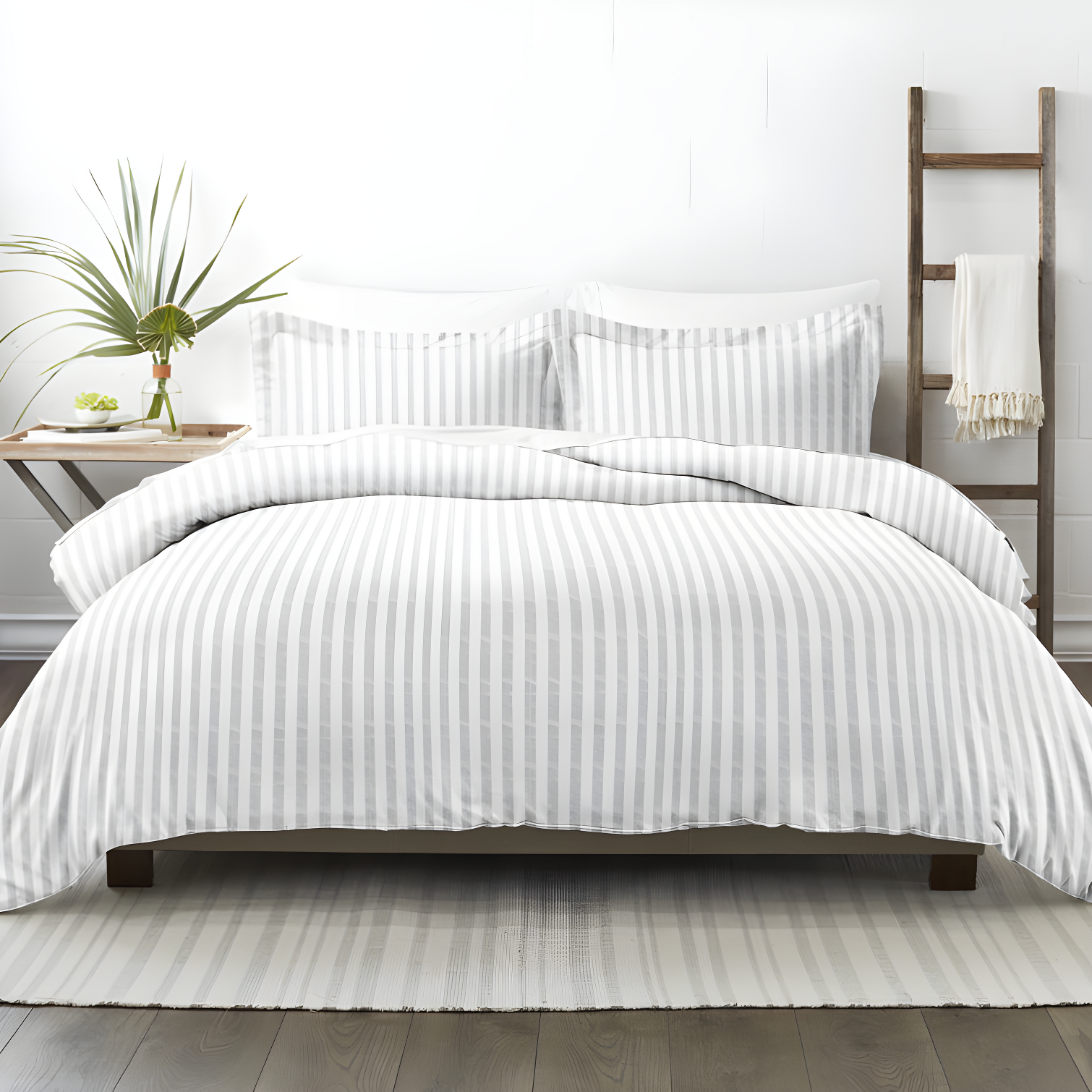Becky Cameron 3 Piece Rugged Stripe Pattern Duvet Cover Set