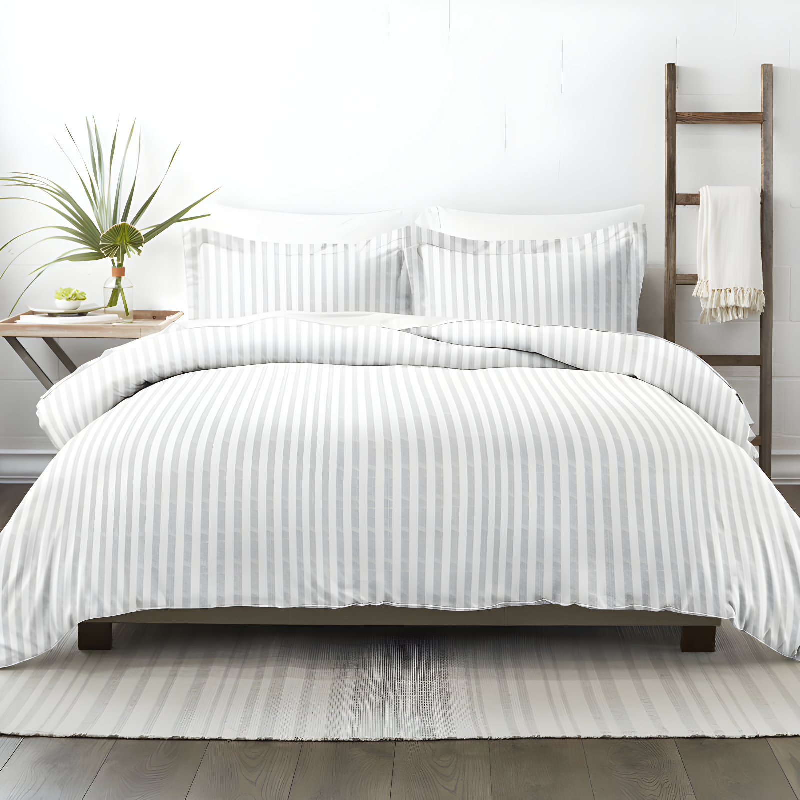 Becky Cameron 3 Piece Rugged Stripe Pattern Duvet Cover Set