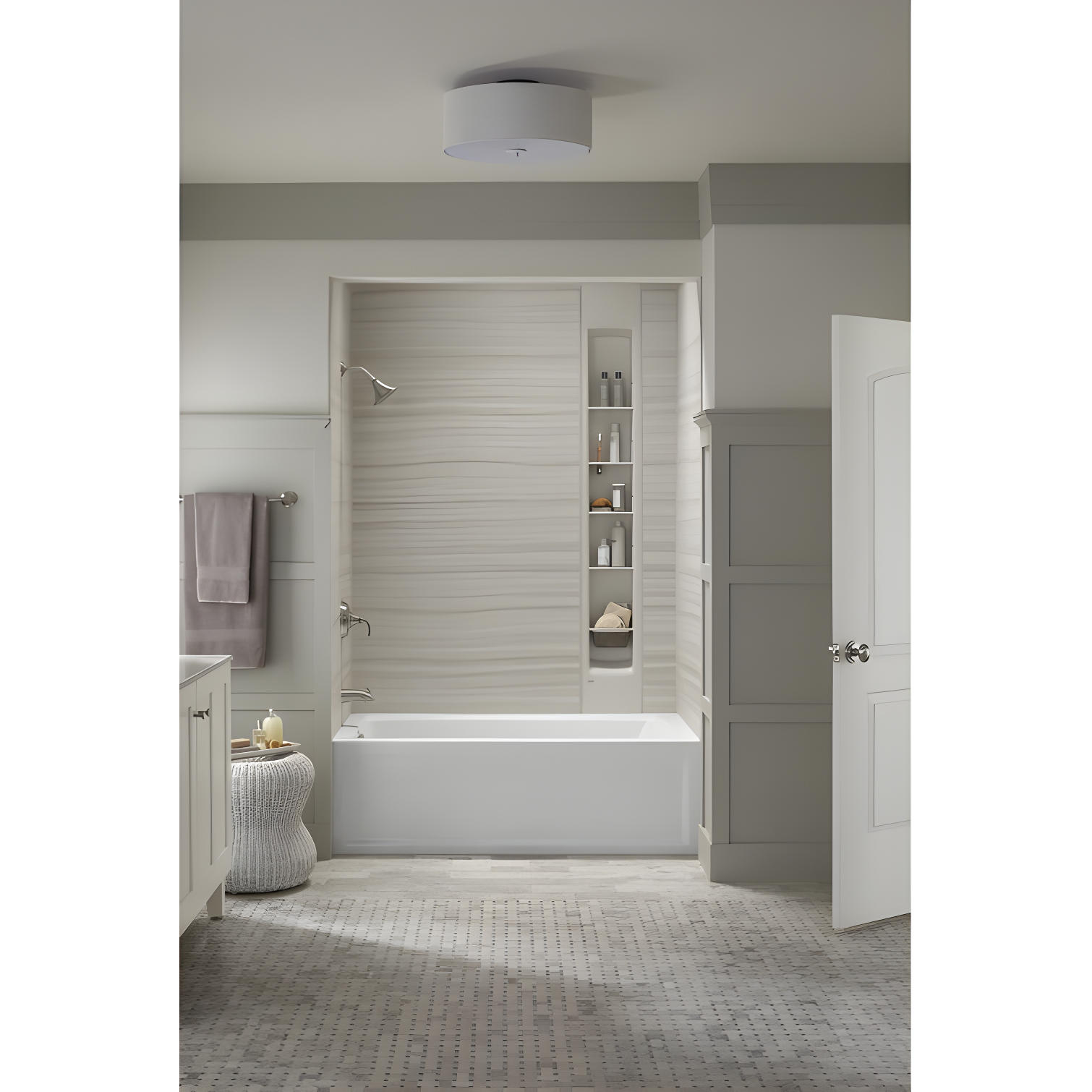 Archer® 60" x 32" Acrylic Alcove Soaking Bathtub with Comfort Depth