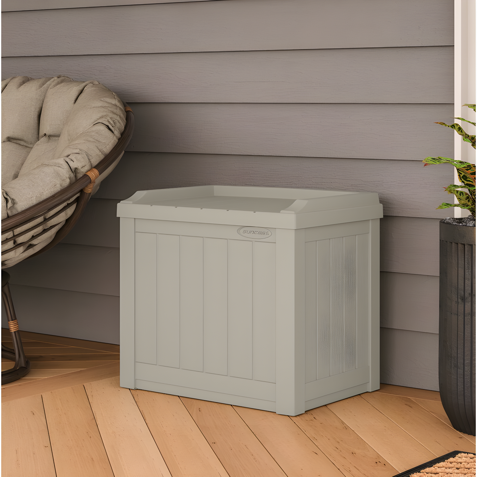 Suncast Suncast 22 Gallon Water Resistant Deck Box with Storage Seat