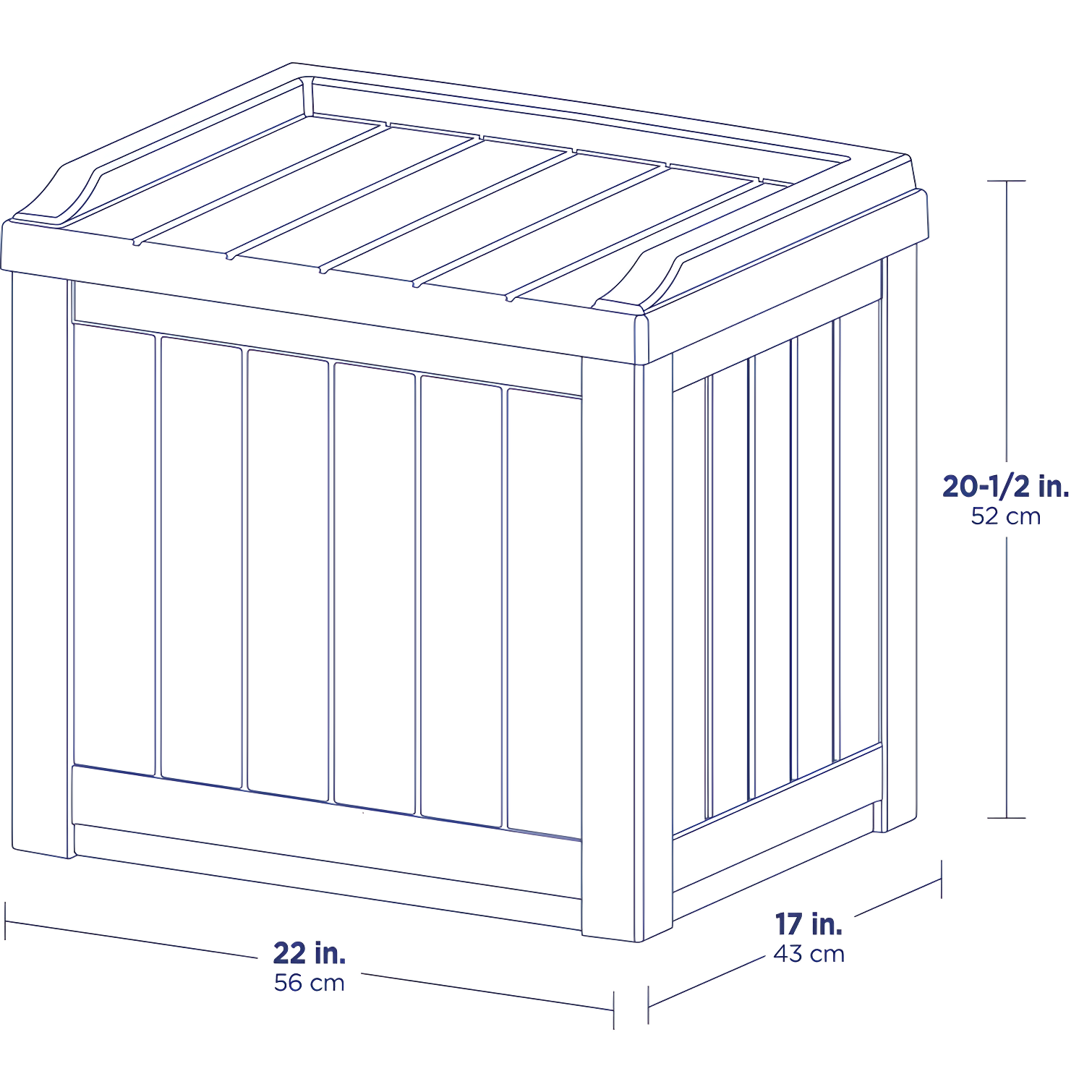 Suncast Suncast 22 Gallon Water Resistant Deck Box with Storage Seat