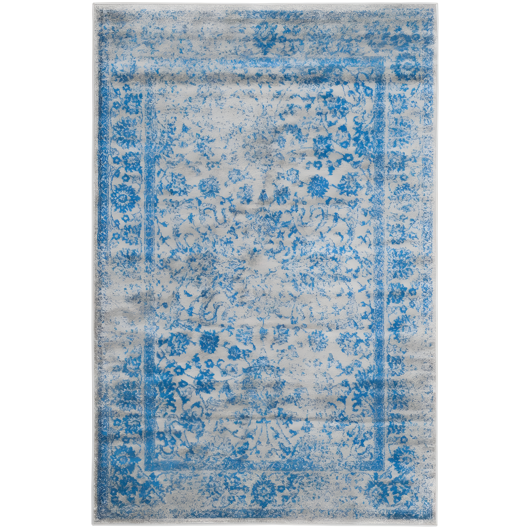 Adirondack ADR109 Machine Made Indoor Area Rug - Grey/Blue - 4'x6' - Safavieh