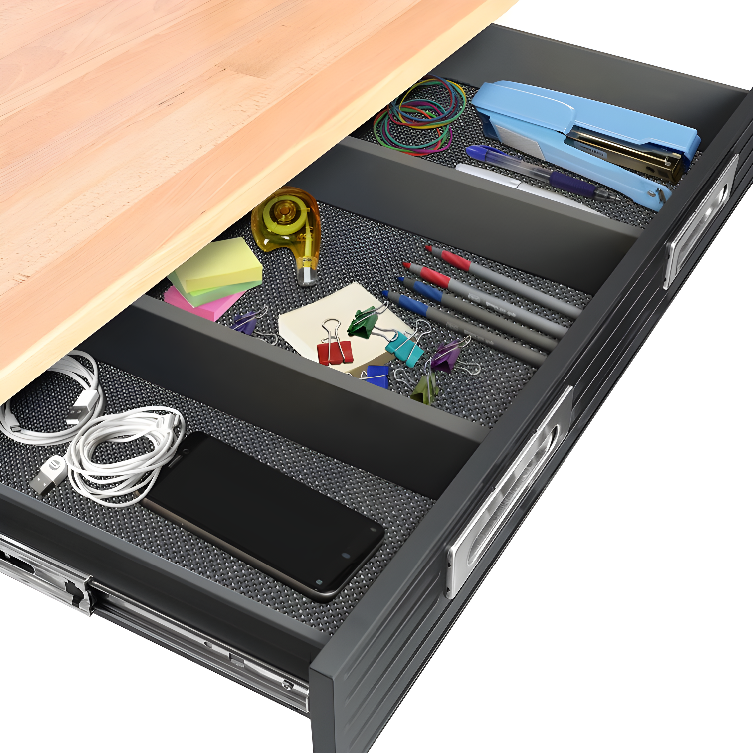 48" W Wood Top Workbench with Wheels