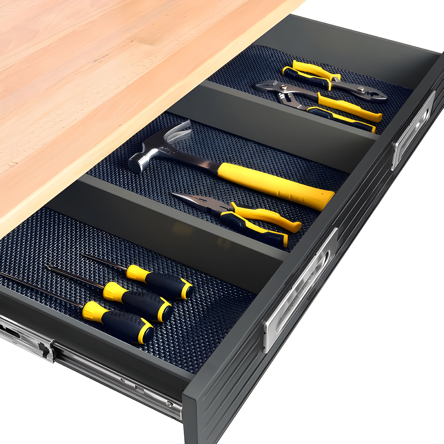 48" W Wood Top Workbench with Wheels