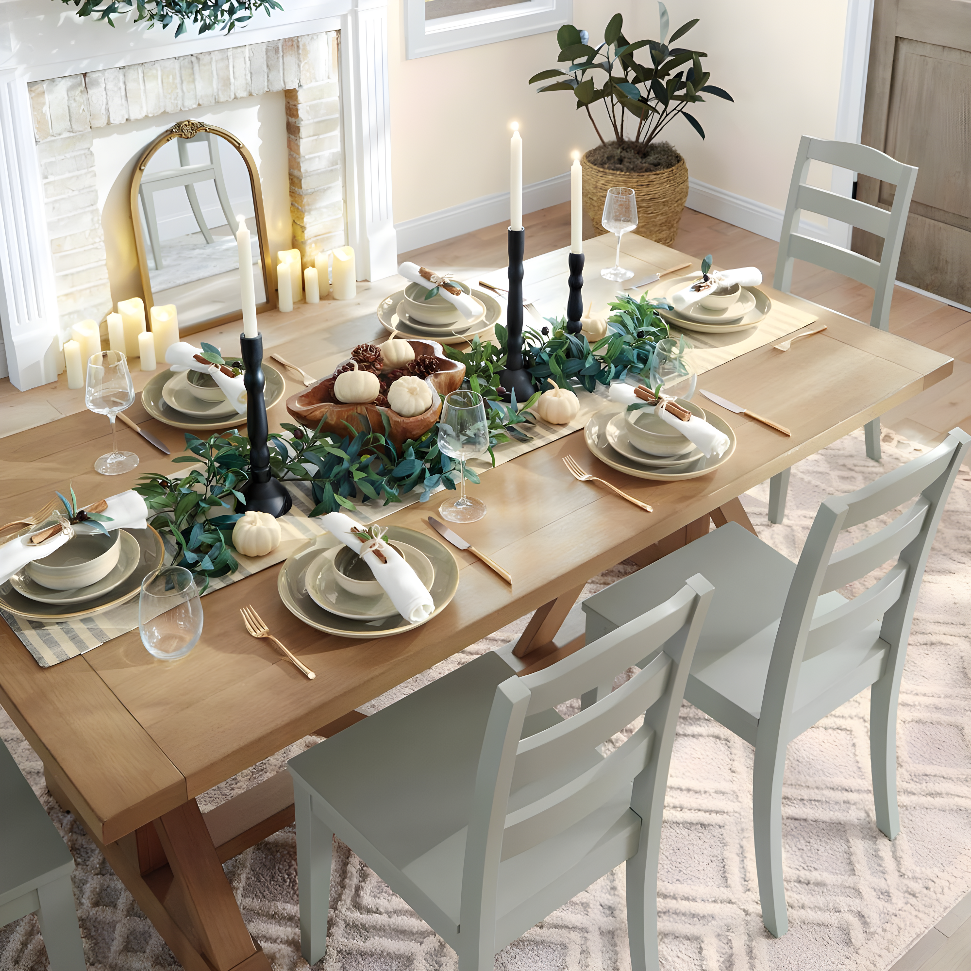 LumaBase Battery Operated Pillar Candle with Moving Flame (7 inches)