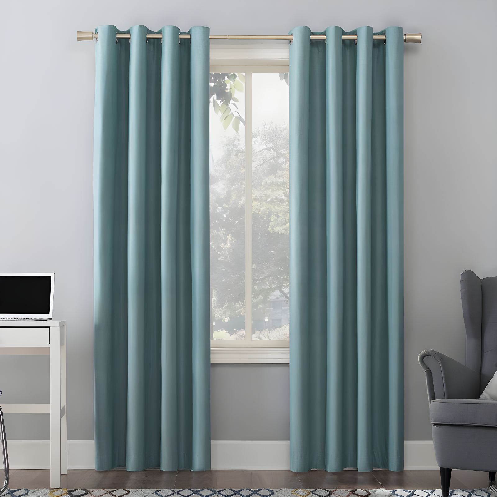 Sun Zero Cameron Thermal Insulated 100% Blackout Grommet Curtain Panel