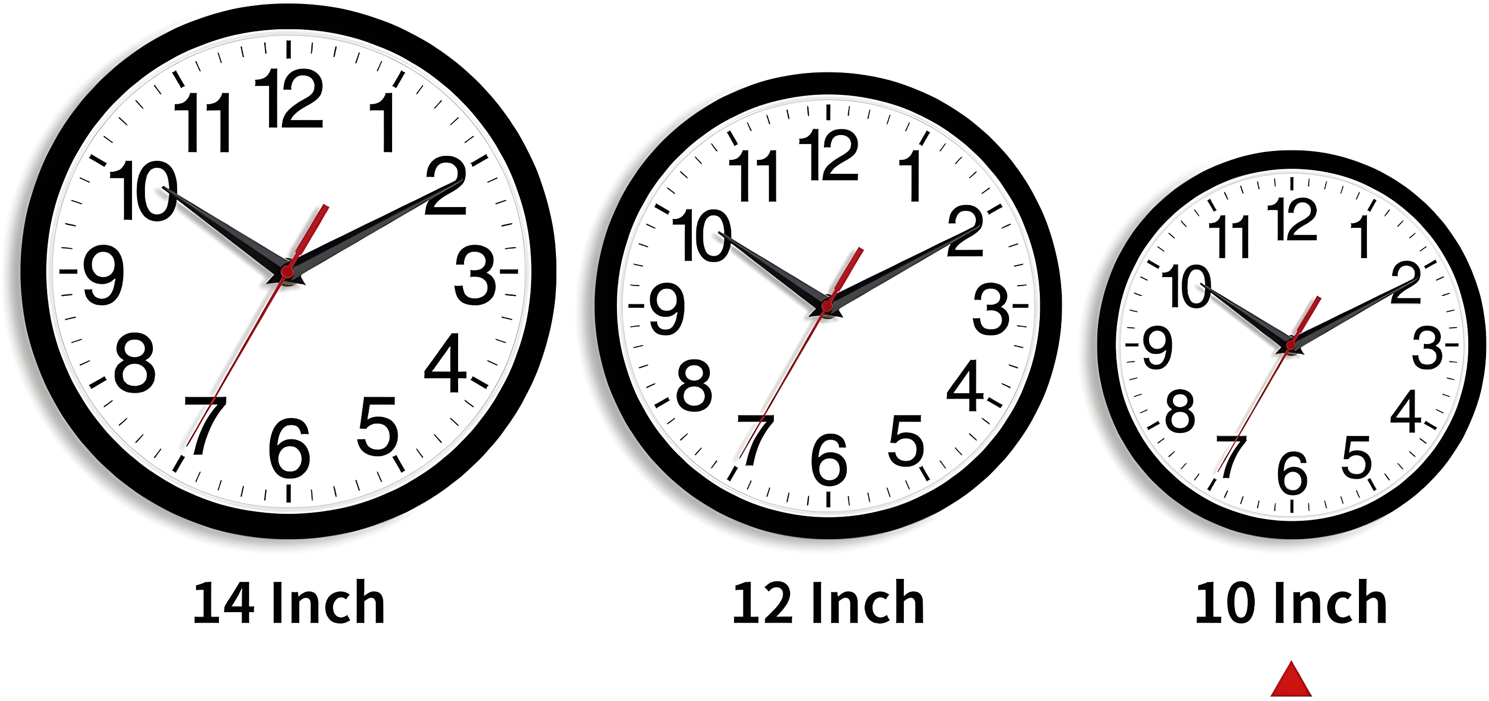 YEHOOM Wall Clock 10 Inch Silent Non-Ticking Modern Clocks Battery Operated - Analog Small Classic for Office, Home, Bathroom, Kitchen, Bedroom, School, Living Room(Black)