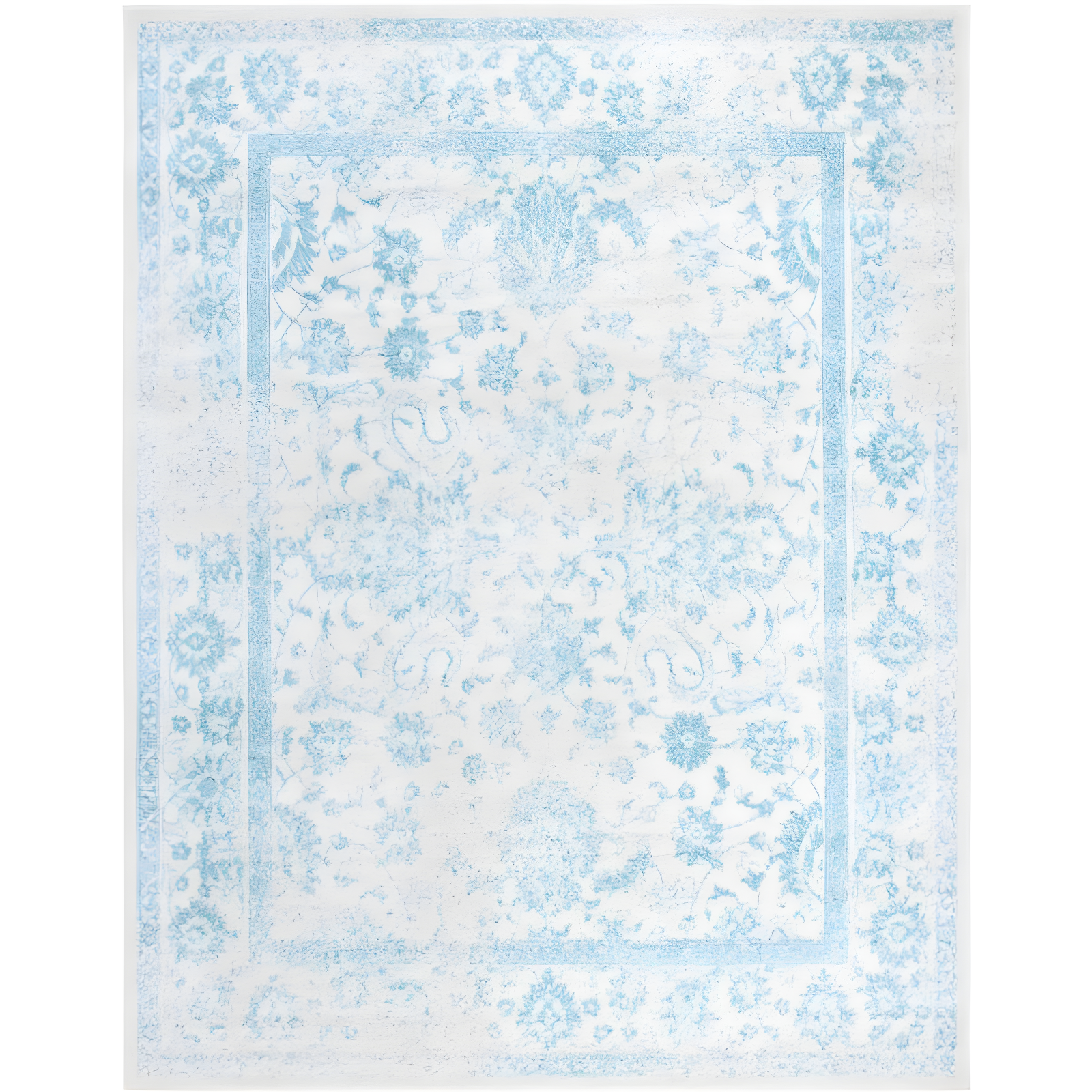 Adirondack ADR109 Machine Made Indoor Area Rug - Ivory/Light Blue - 6'x9' - Safavieh