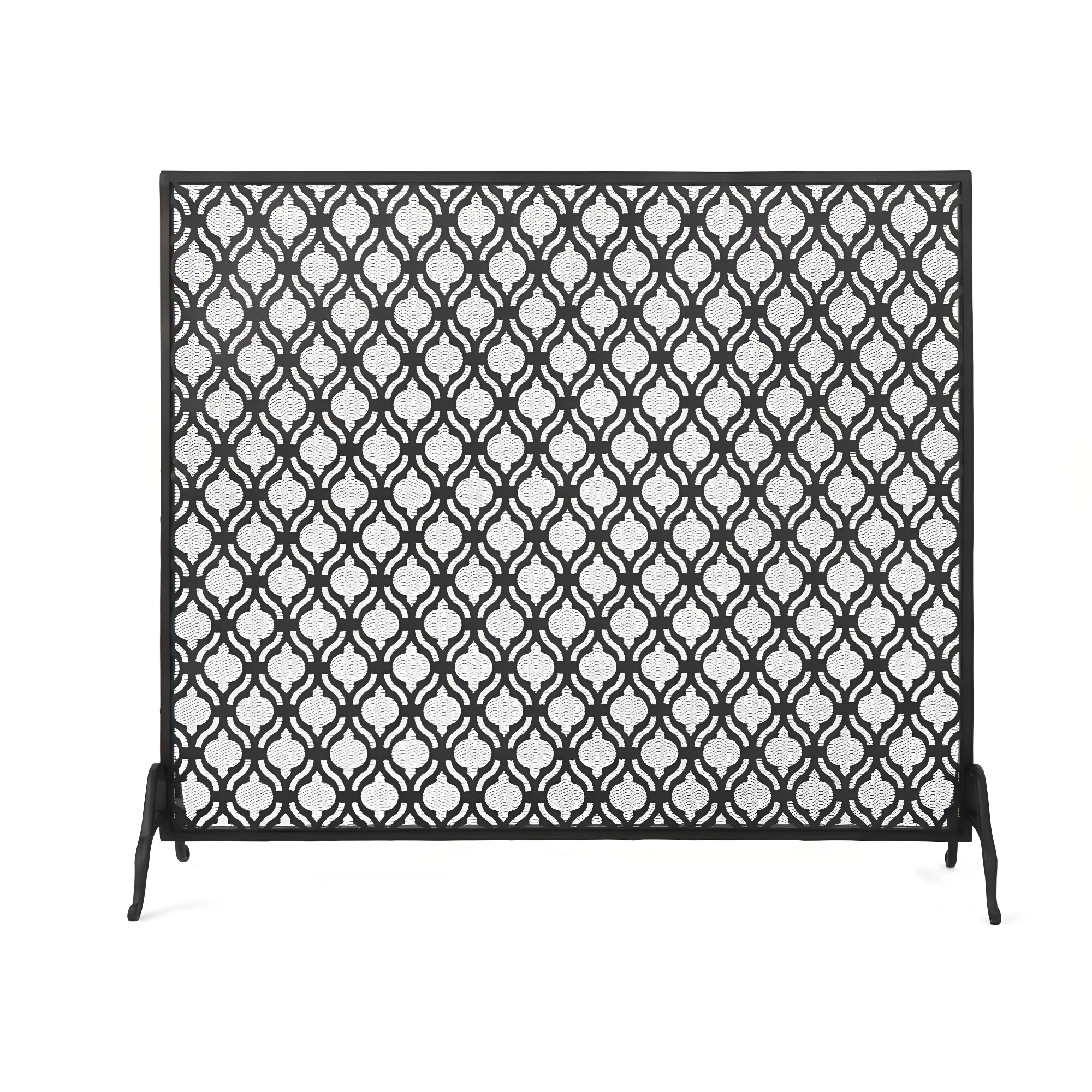 Fleur De Lis Living Tennison 1 Panel Iron Fireplace Screen