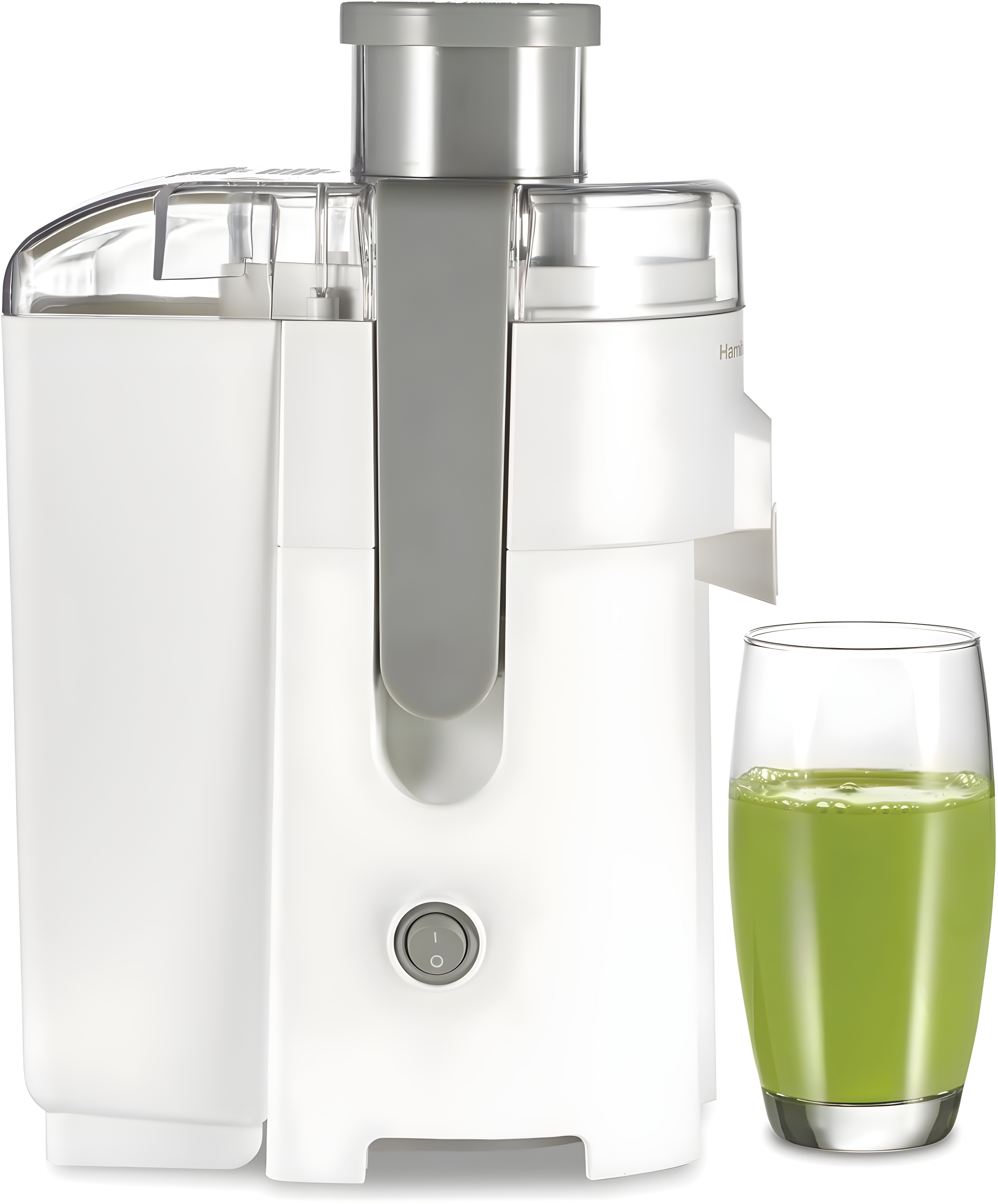 HealthSmart Juicer Machine, Compact Centrifugal Extractor, 2.4” Feed Chute for Fruits and Vegetables, Easy to Clean, BPA Free, 400W, White (67501)