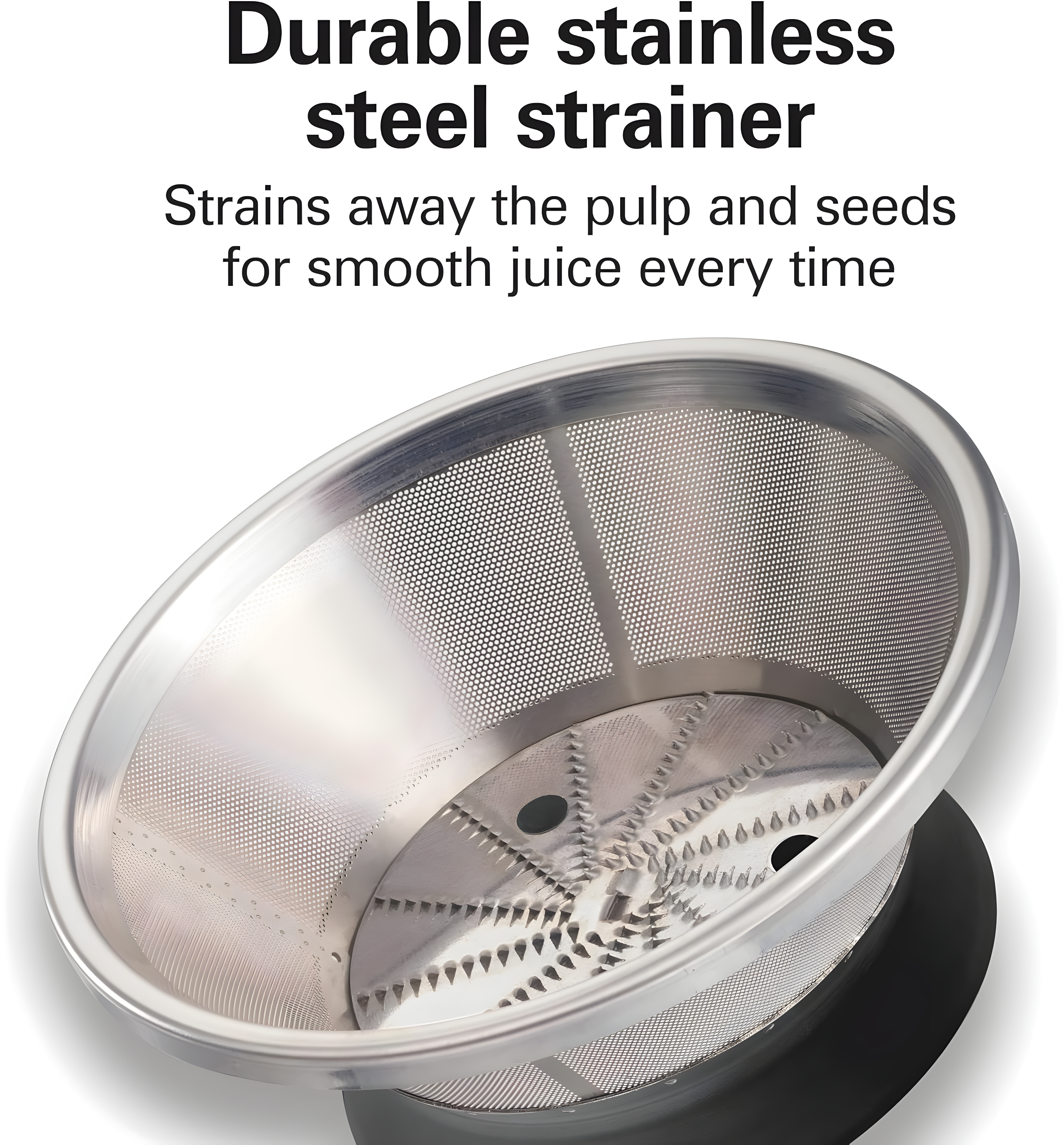 HealthSmart Juicer Machine, Compact Centrifugal Extractor, 2.4” Feed Chute for Fruits and Vegetables, Easy to Clean, BPA Free, 400W, White (67501)