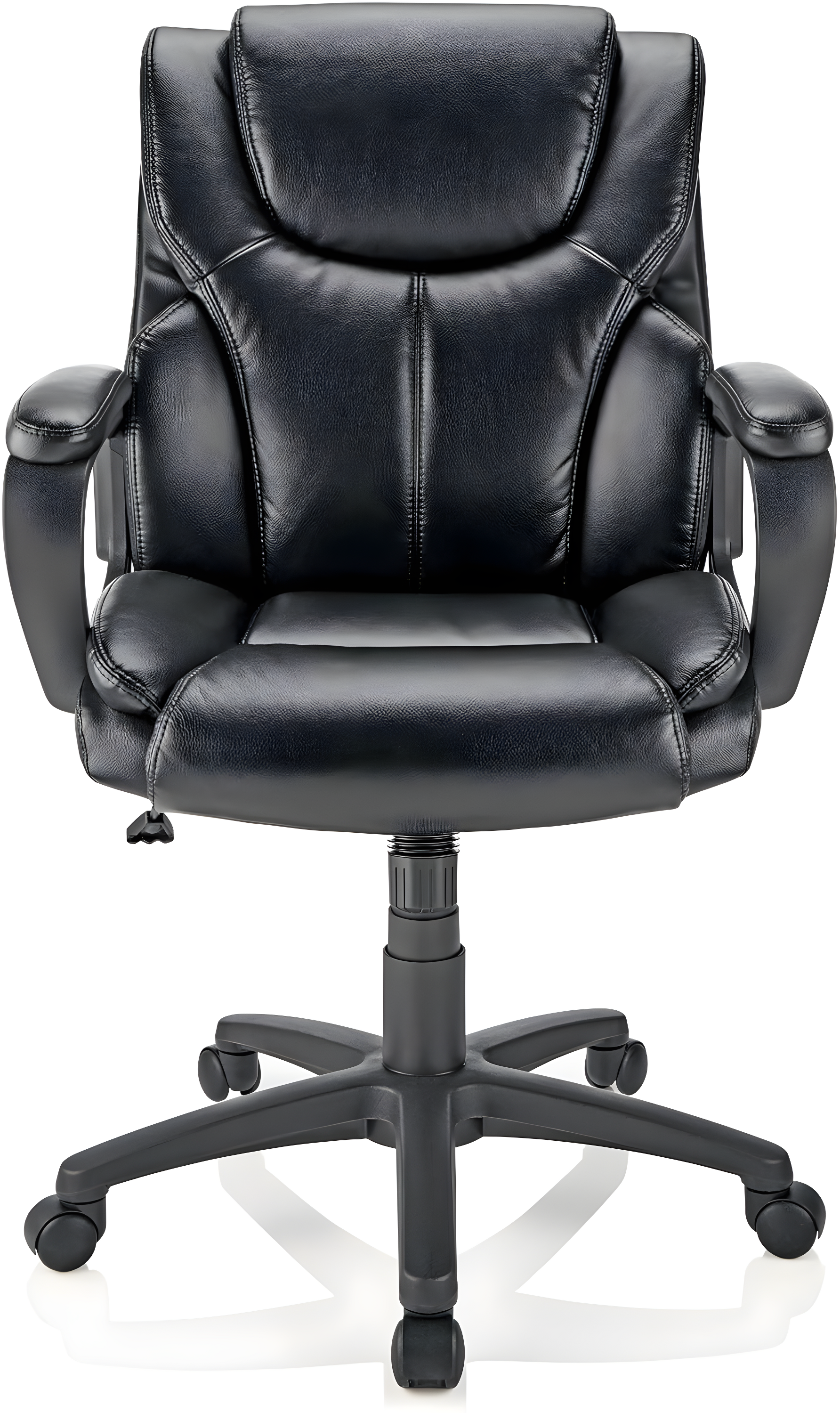 ® Mayhart Vinyl Mid-Back Chair, Black
