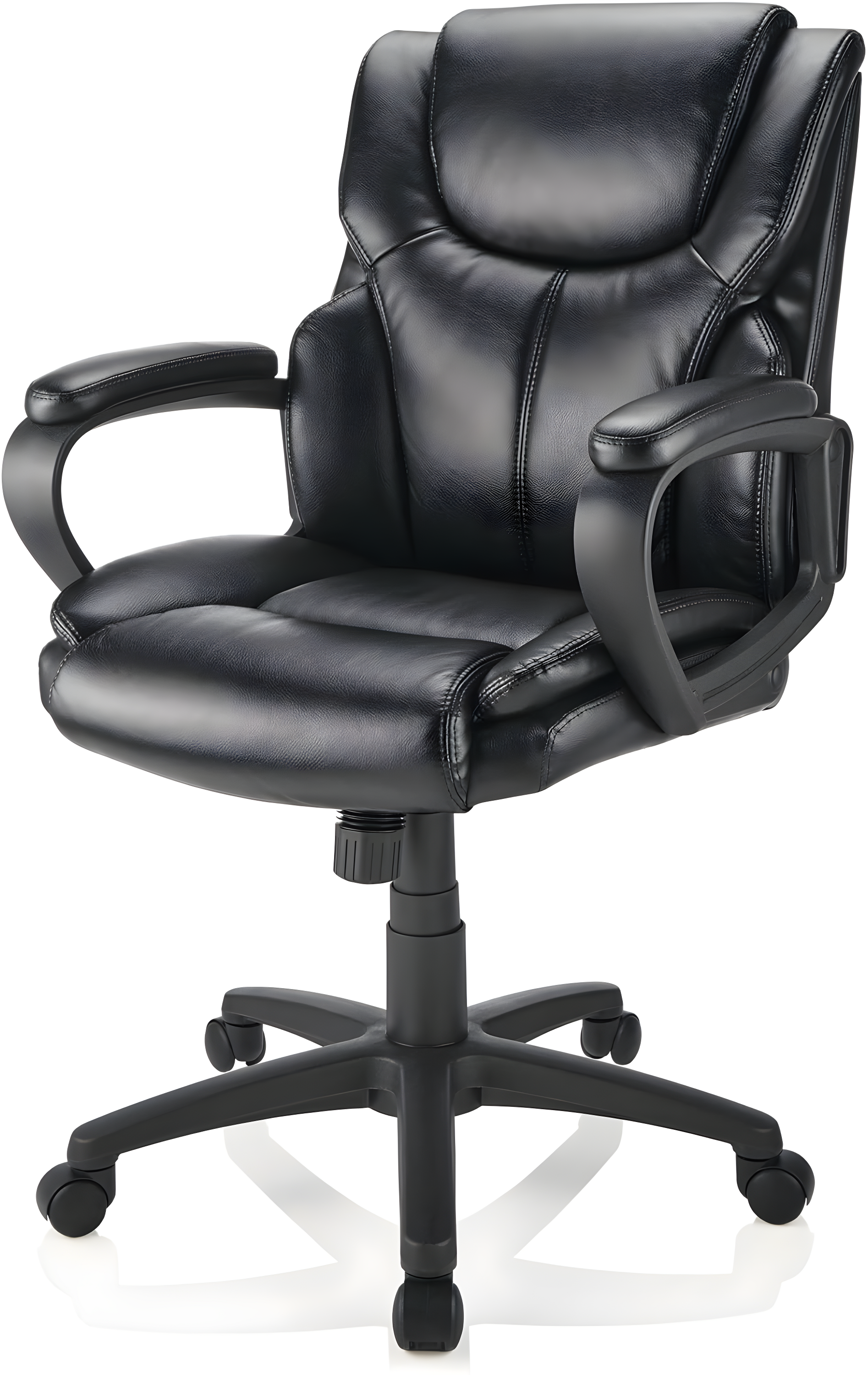 ® Mayhart Vinyl Mid-Back Chair, Black