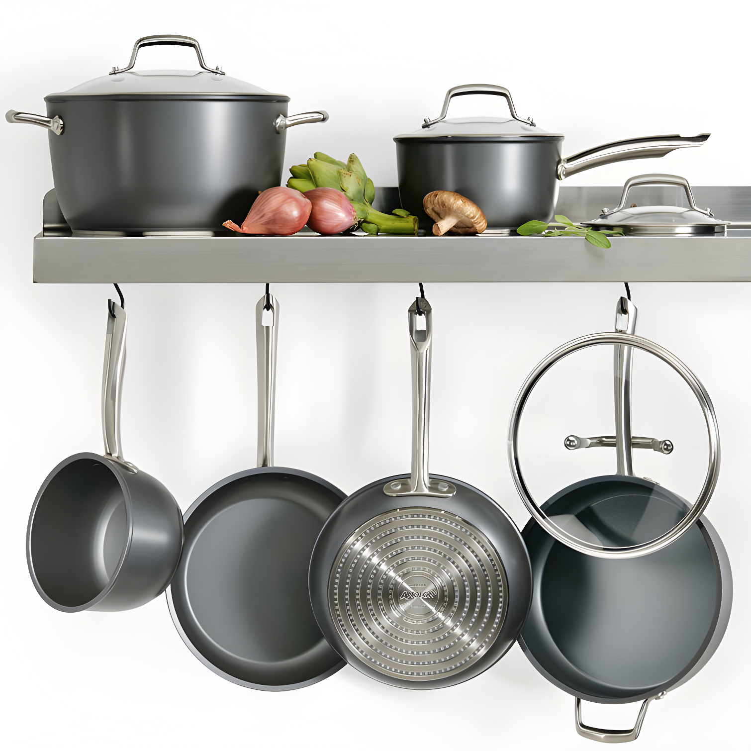 Anolon Anolon Accolade Forged Hard Anodized Nonstick Induction Sauce Pan with Lid, 2.5 Quart