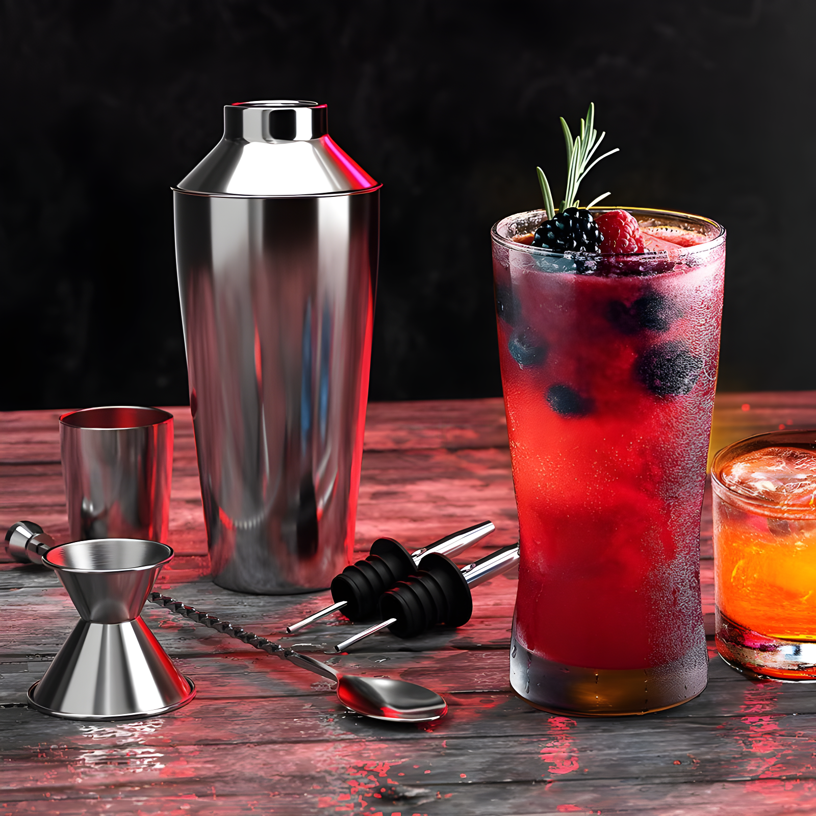 Joytable Joytable 8 Piece Stainless Steel Cocktail Shaker Bar Tool Set