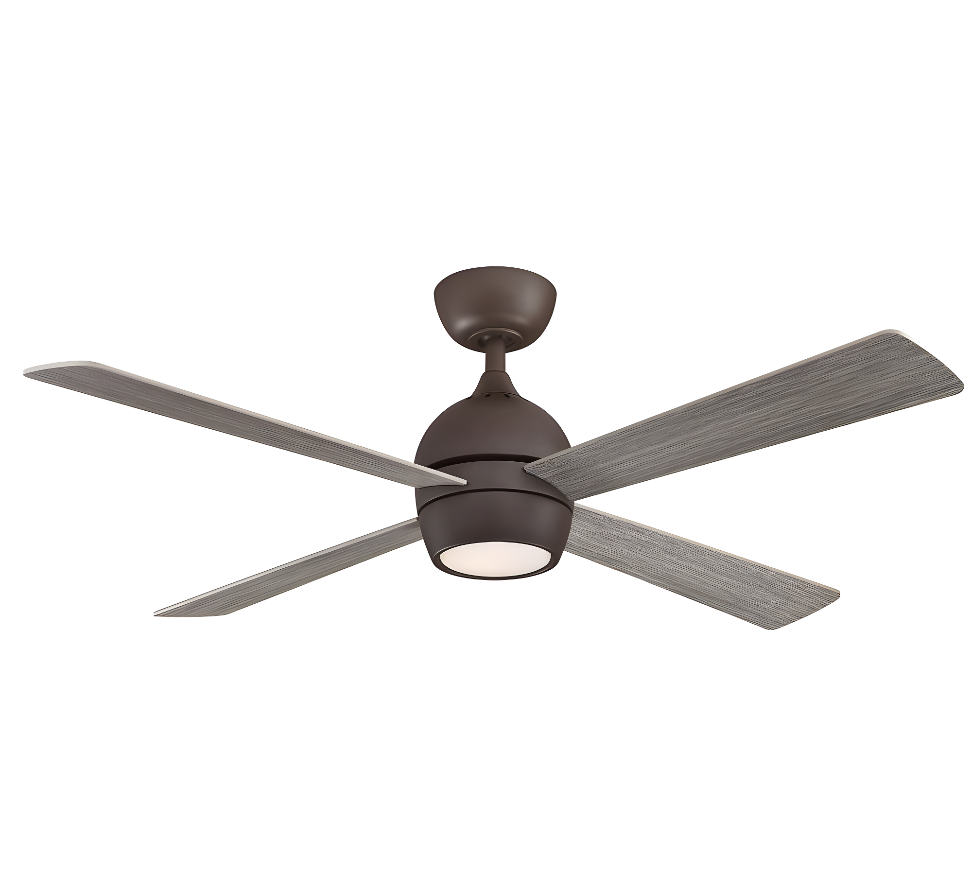 Fanimation Kwad 52 Matte Greige Ceiling Fan with Reversible Blades & LED Light Kit