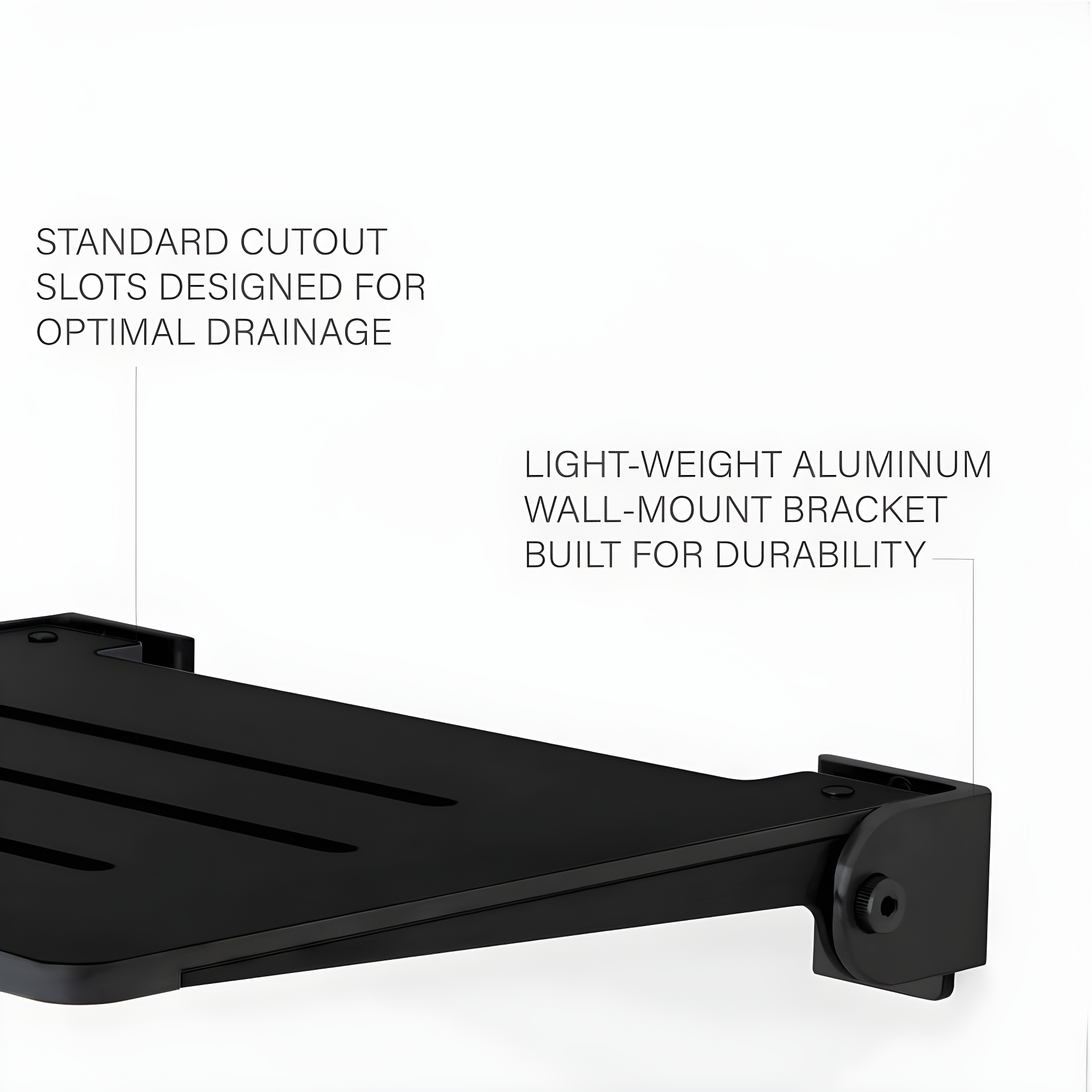 Seachrome SHAFSL-185155-PBS-S-MB SlimLine Folding Shower Bench Seat