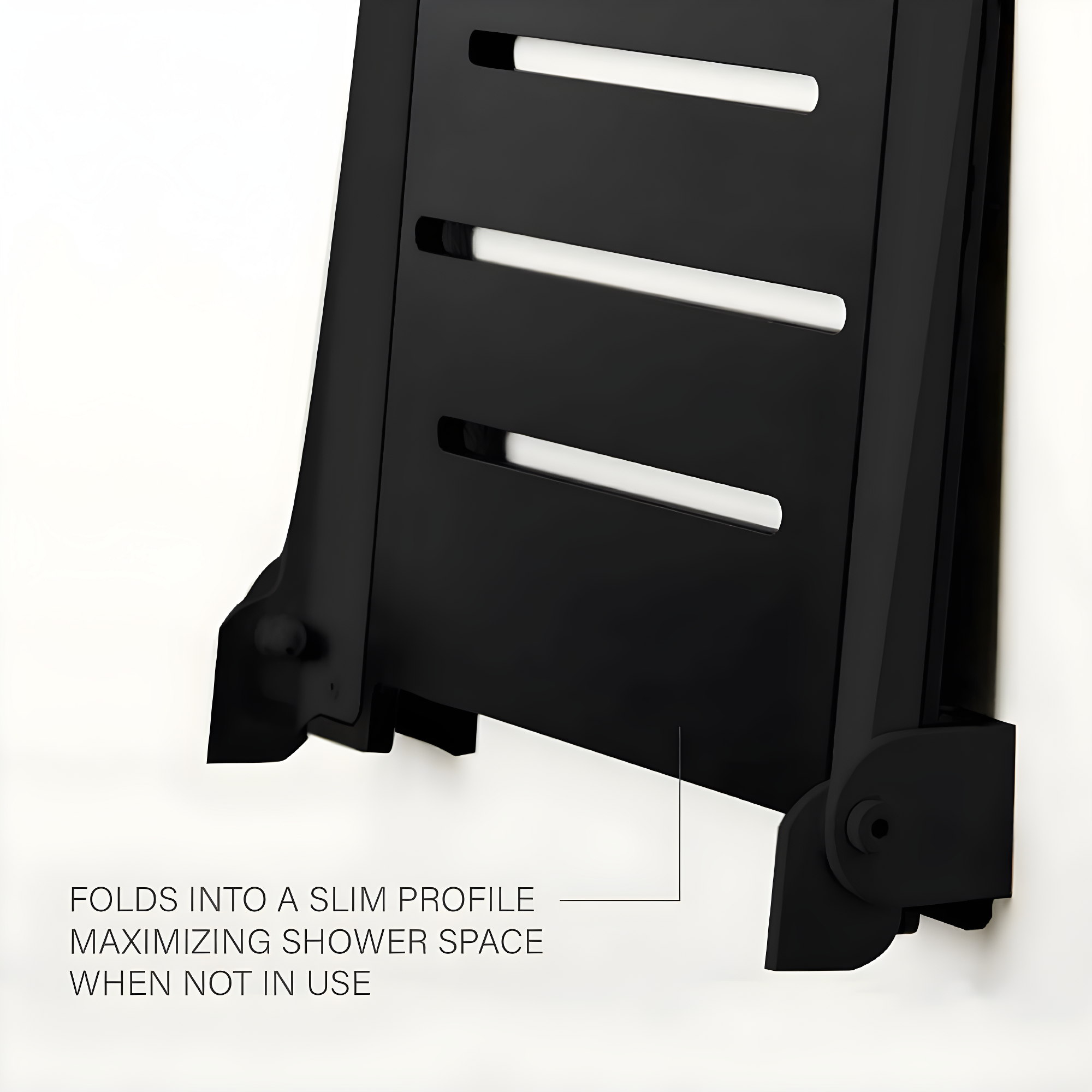 Seachrome SHAFSL-185155-PBS-S-MB SlimLine Folding Shower Bench Seat