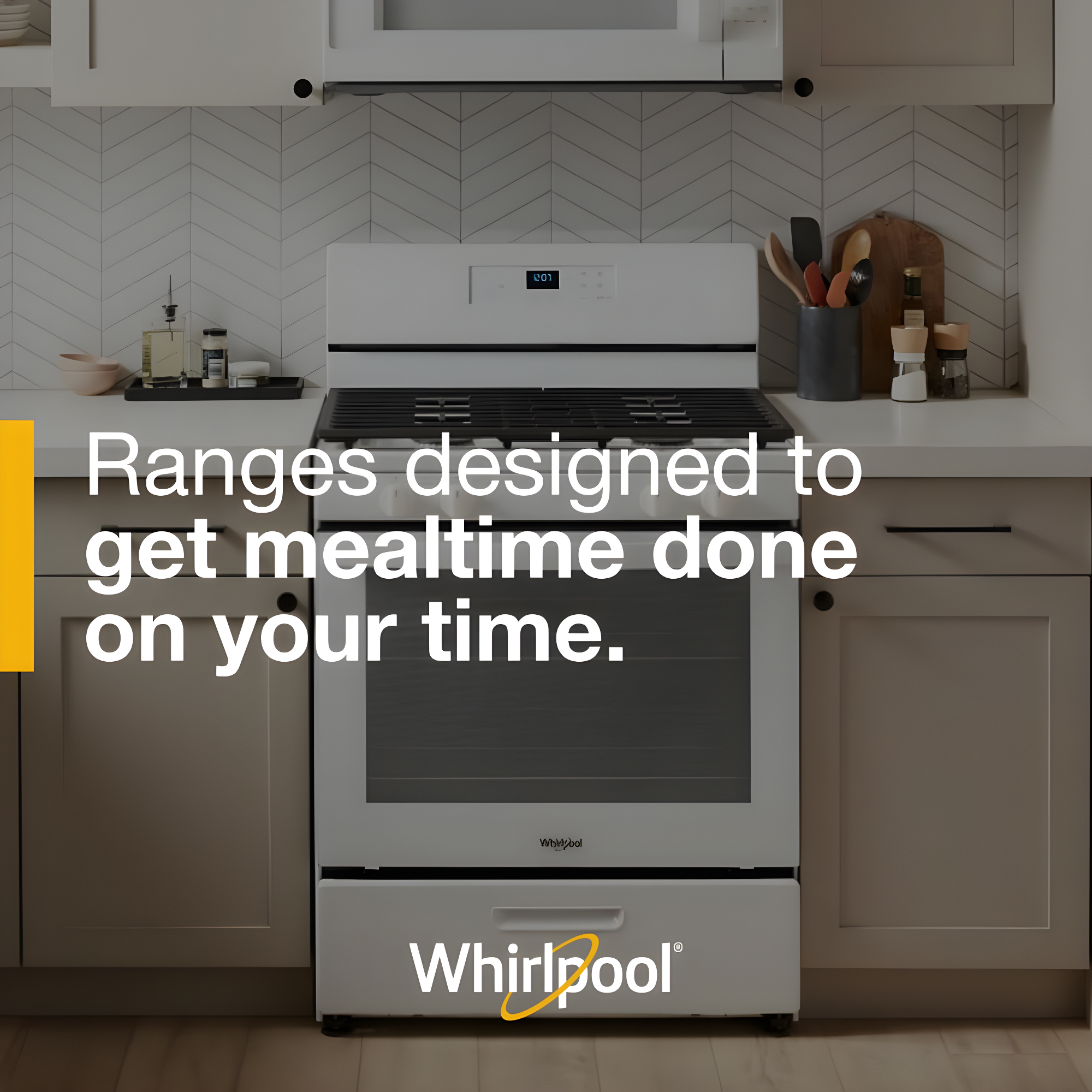 WHIRLPOOL WFG320M0MW 30" free standing gas range
