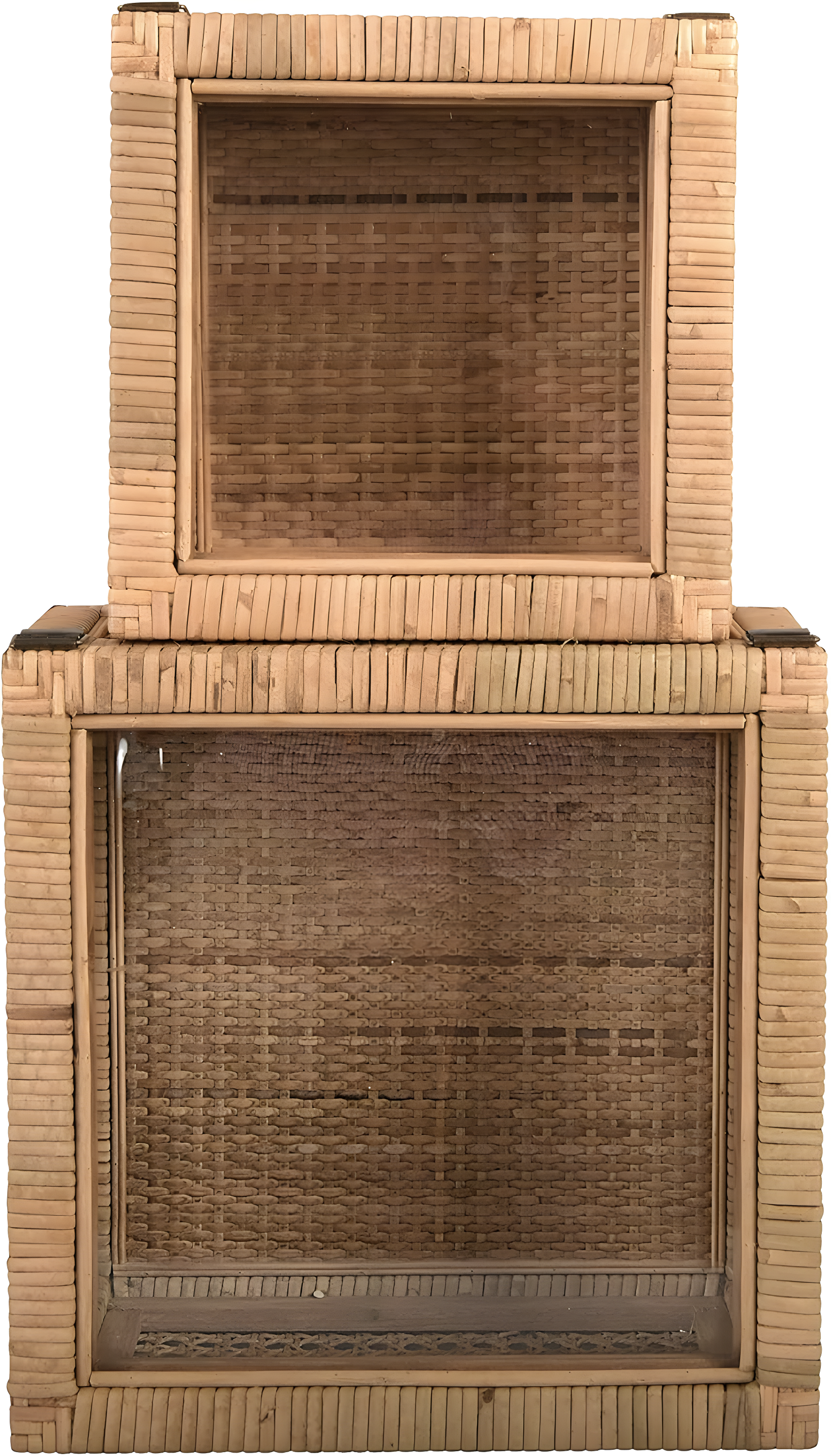 Creative Co-Op Cane and Rattan Natural Wood Decorative Boxes, Set of 2