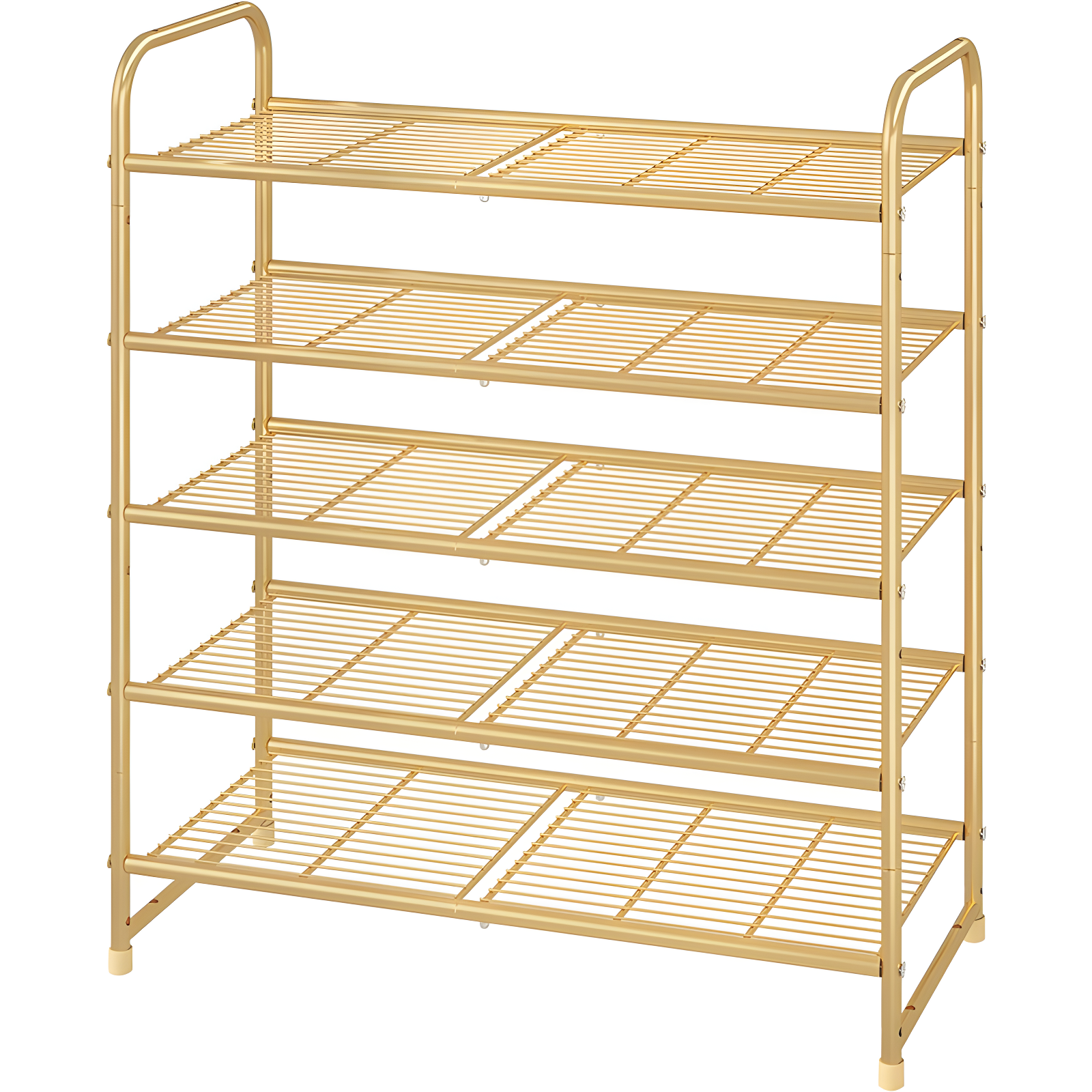 Rebrilliant 5-Tier Stackable Shoe Rack, Expandable & Adjustable Shoe Organizer Storage Shelf
