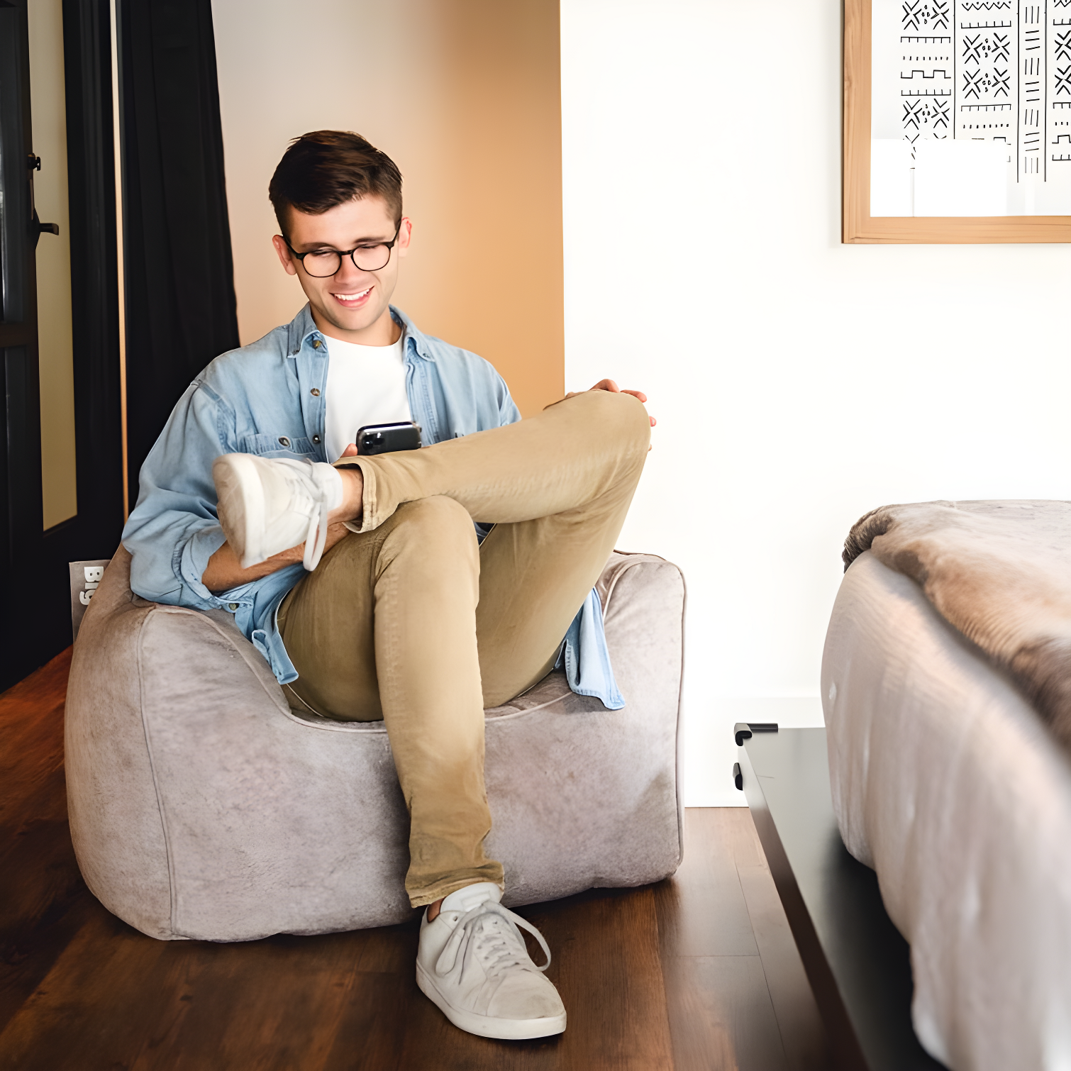 Big Joe Hug Bean Bag Chair for Teens & Adults