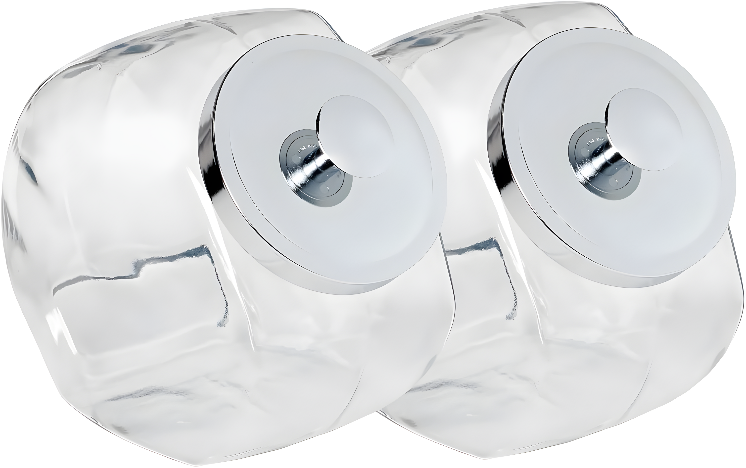 Anchor Hocking 1-Gallon Penny Candy Jar with Chrome Lid Food Storage, 2 Pack Set