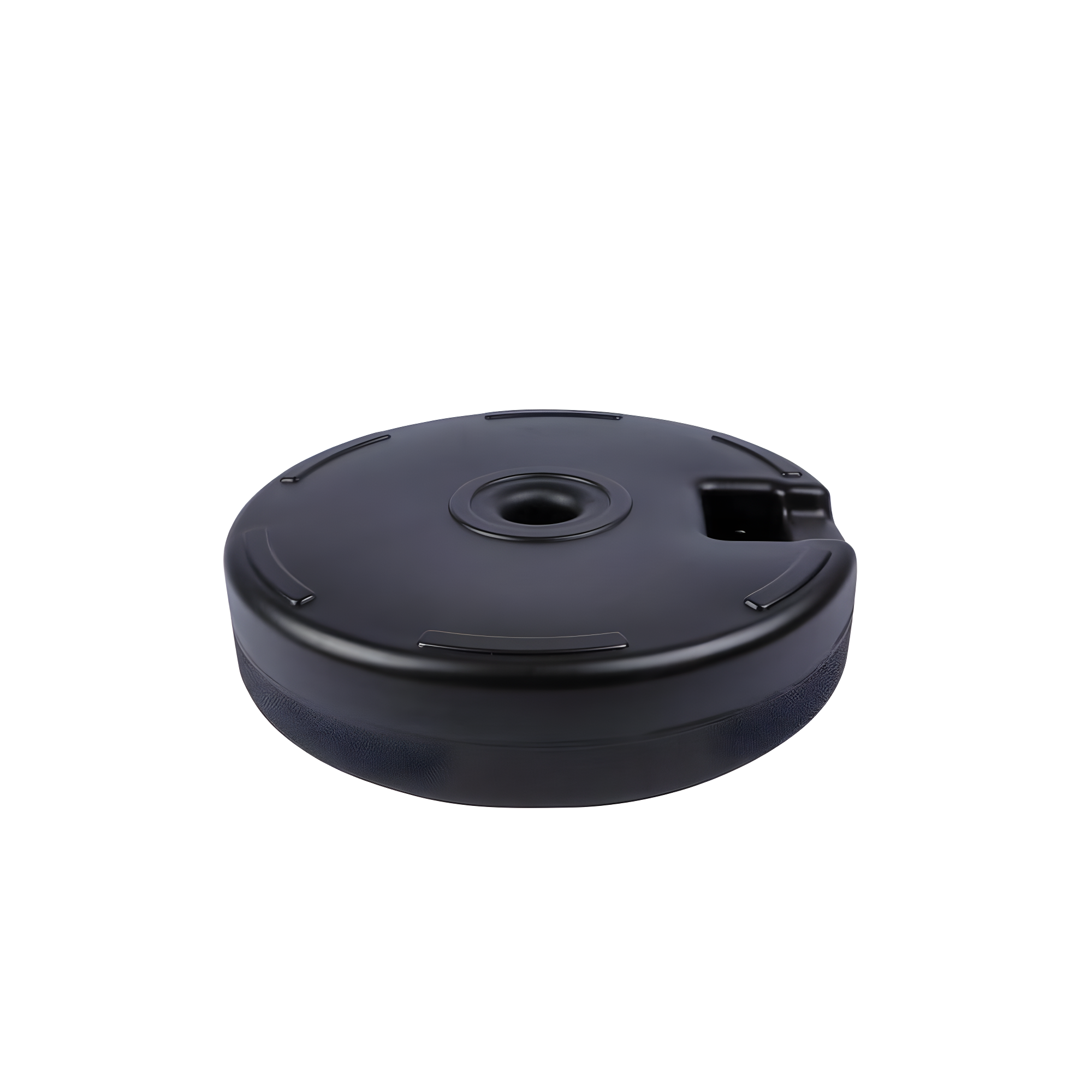Black Round Fillable Plastic Patio Umbrella Base