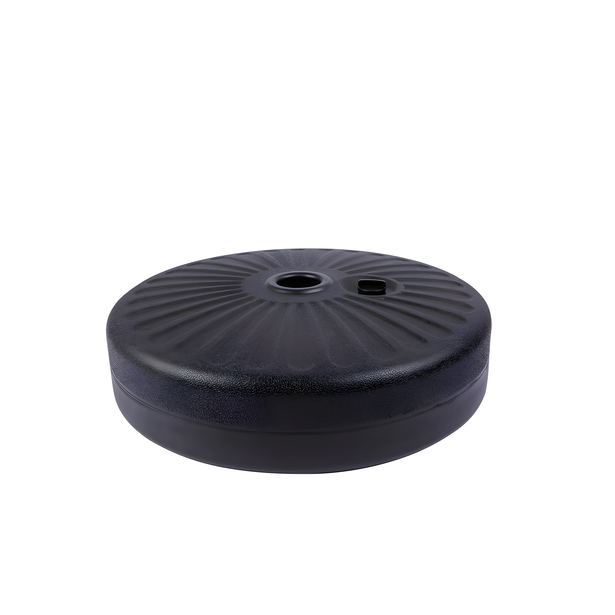 Black Round Fillable Plastic Patio Umbrella Base