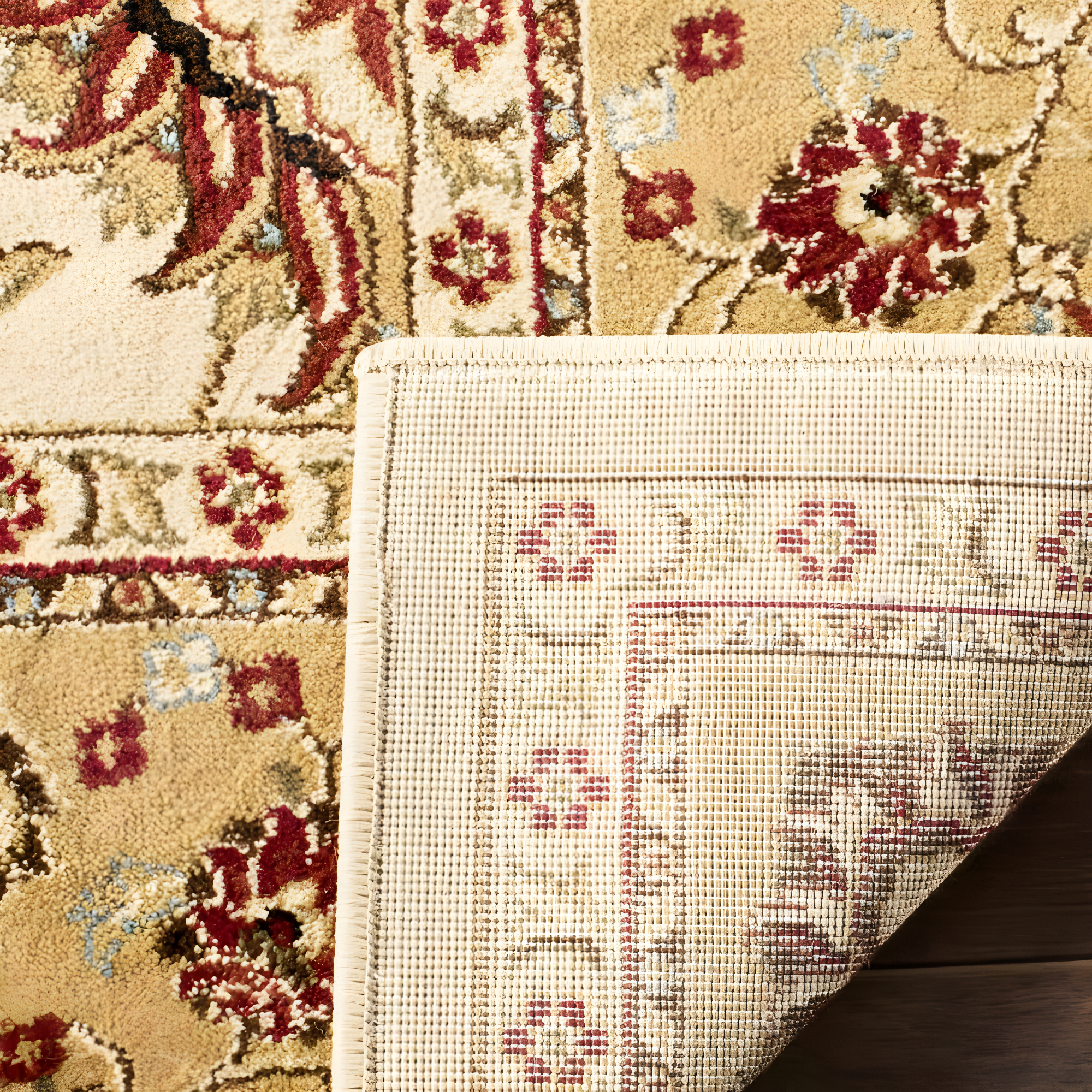 Lyndhurst LNH553 Power Loomed Runner Rug - Ivory/Beige - 2'3"x8' - Safavieh.