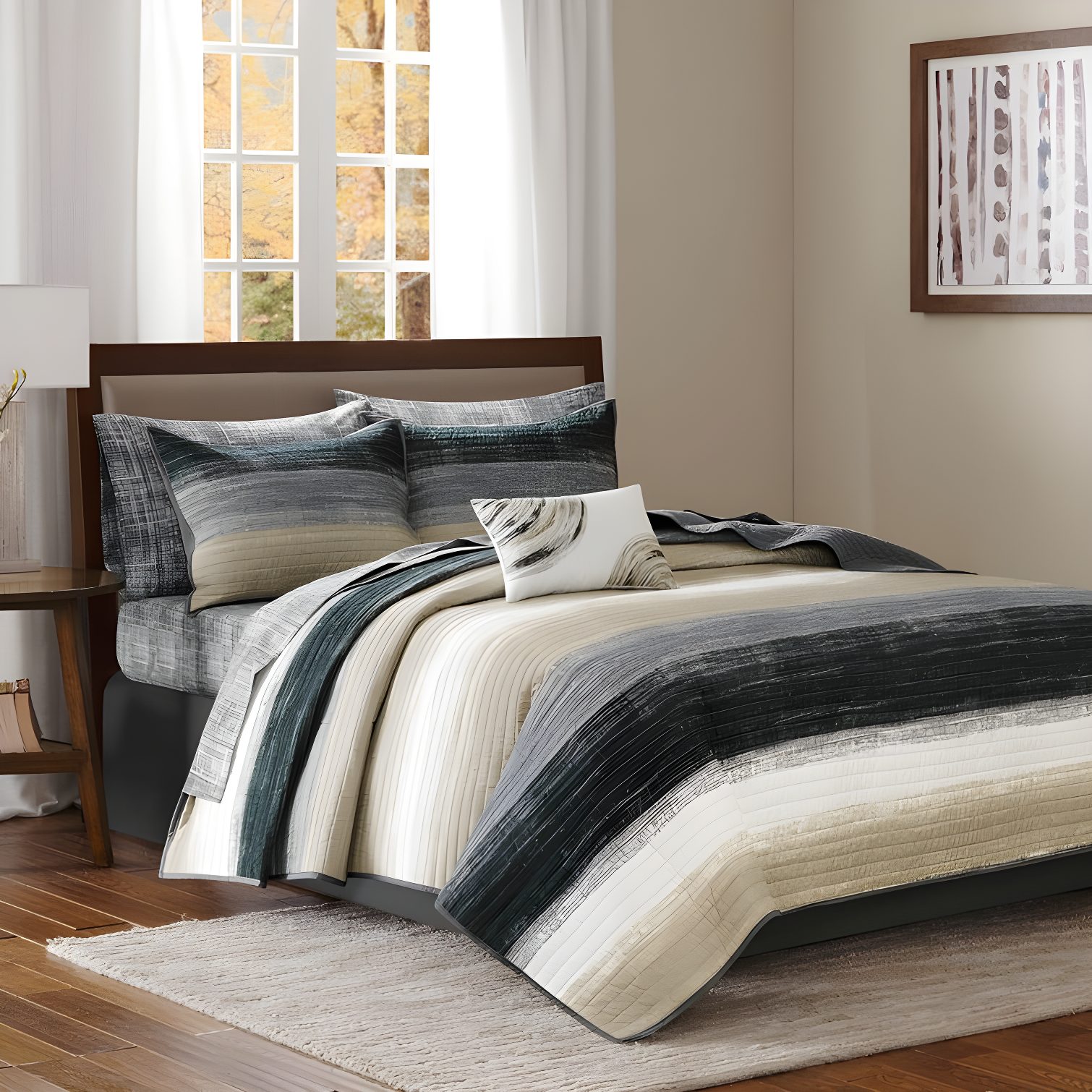Saben Microfiber Quilt Set with Cotton Bed Sheets