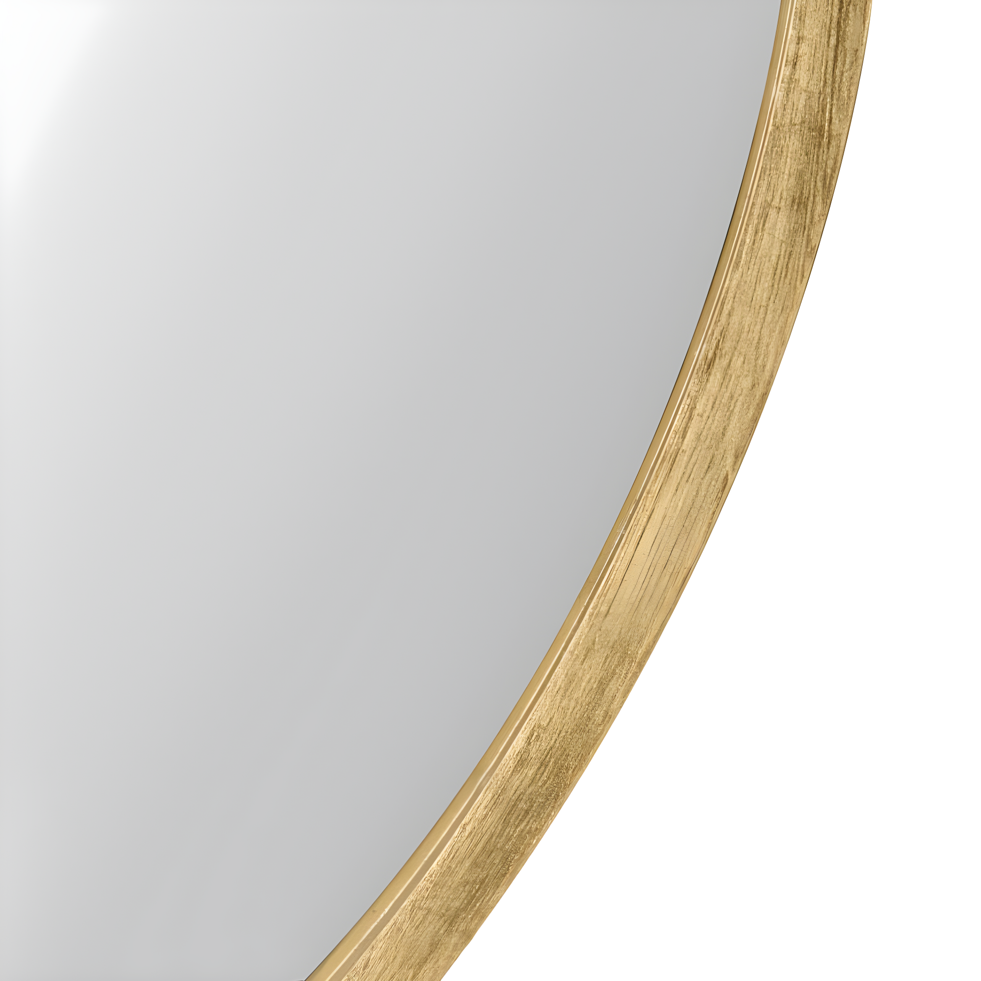 26" x 26" Travis Round Wood Accent Wall Mirror Gold - Kate and Laurel All Things Decor: Vanity, Decorative, No Assembly Required