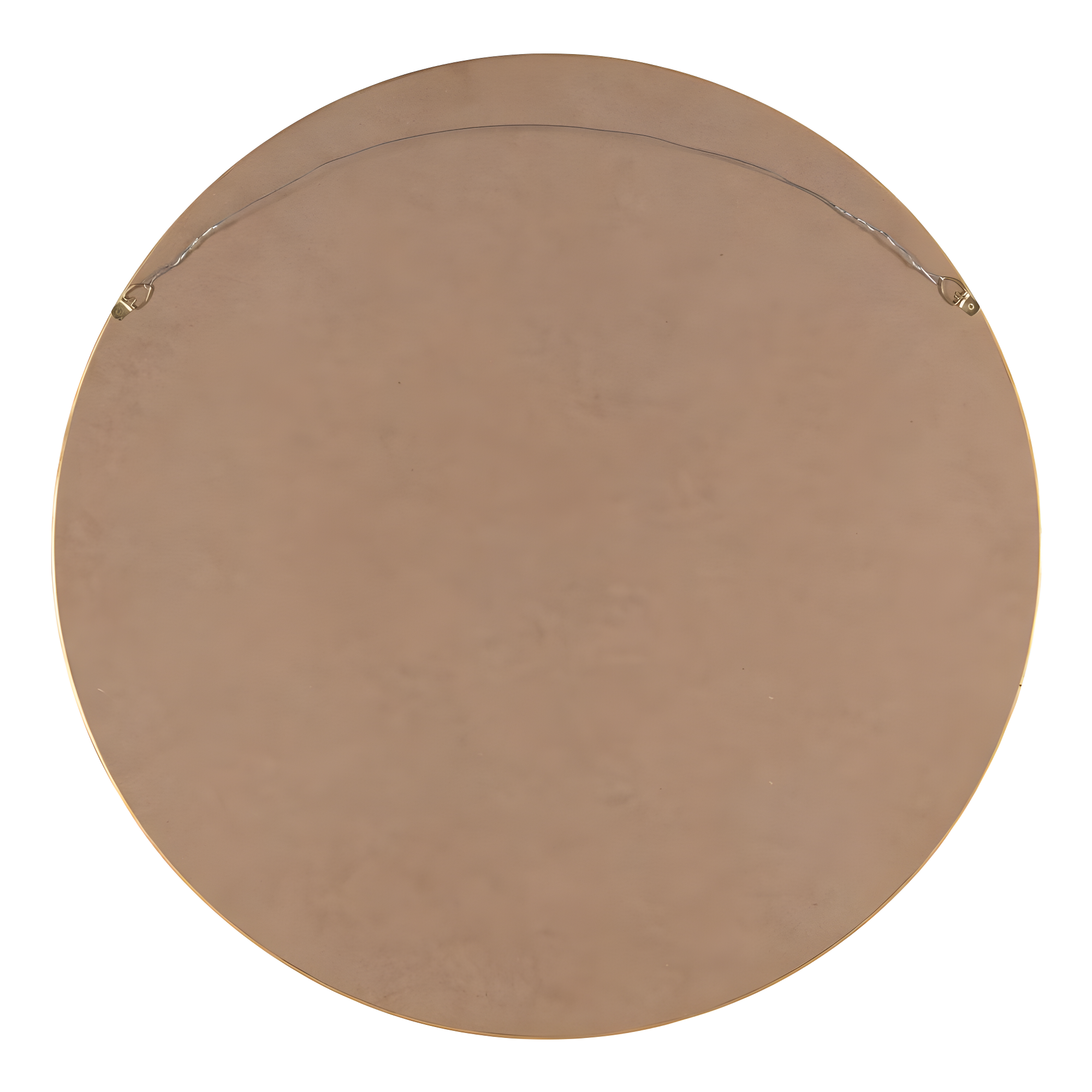 26" x 26" Travis Round Wood Accent Wall Mirror Gold - Kate and Laurel All Things Decor: Vanity, Decorative, No Assembly Required