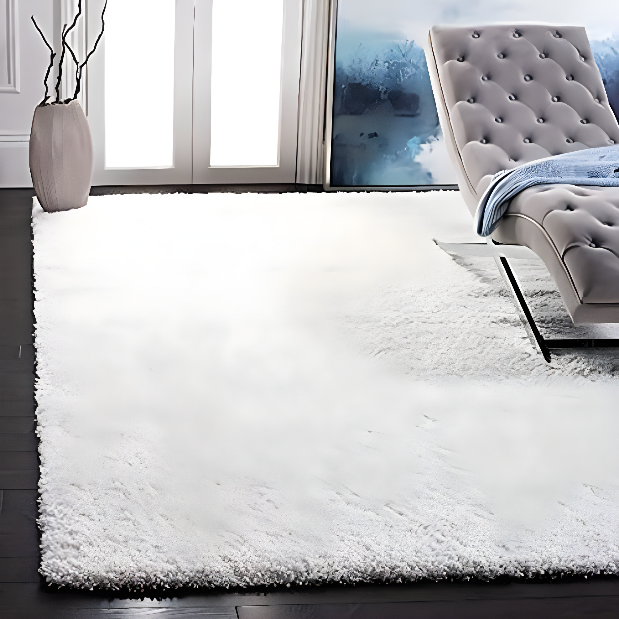 Shag SG151 Power Loomed Indoor Area Rug - White - 5'3"x7'6" - Safavieh.