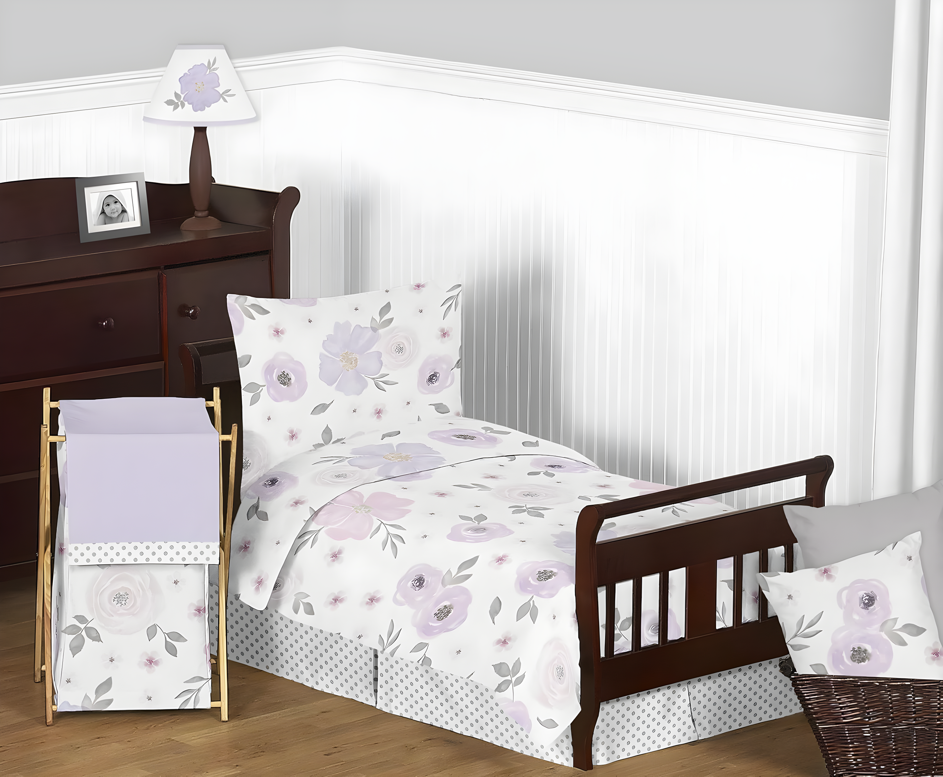 Floral Tailored 54'' Window Valance