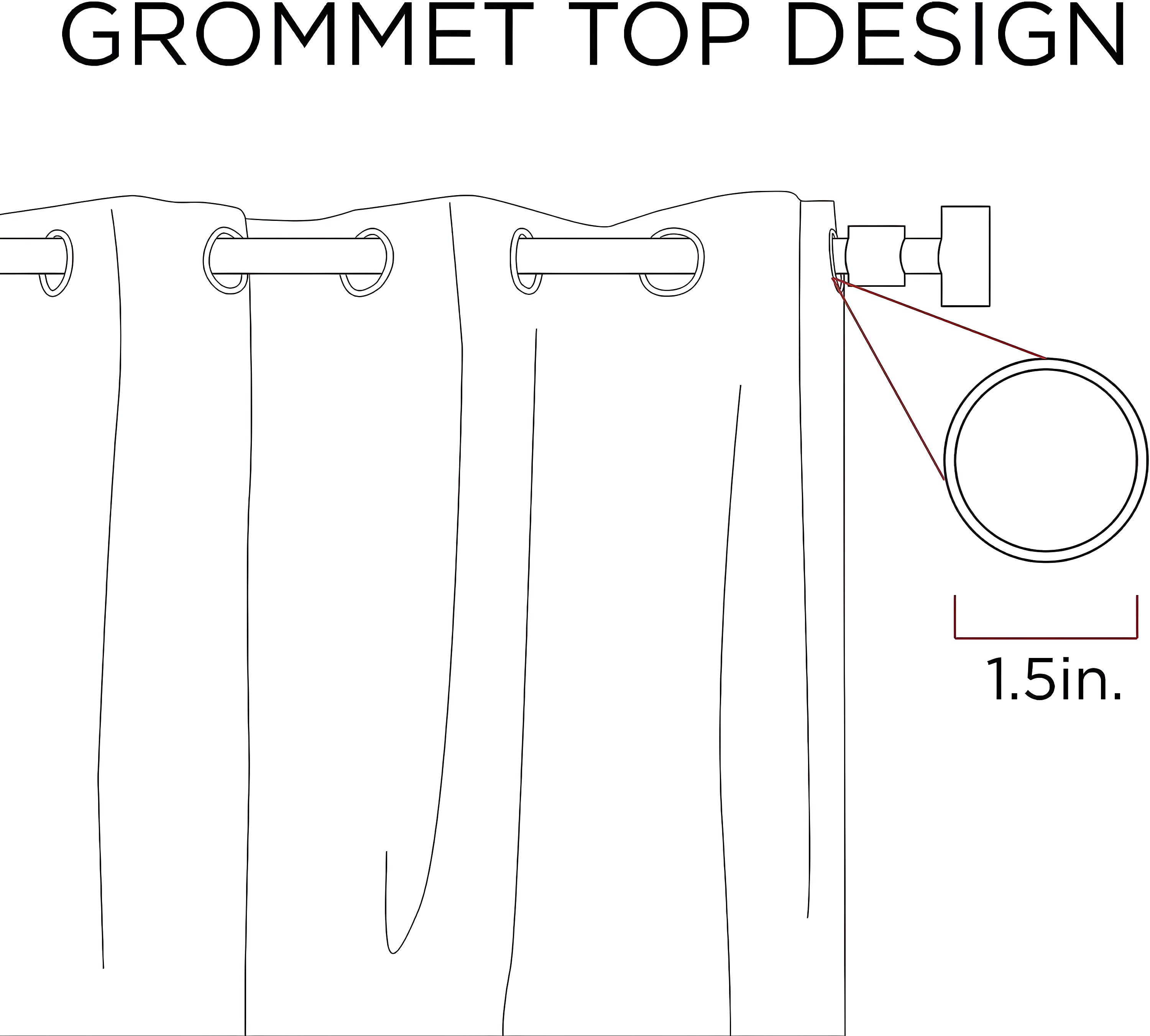 Intelligent Design Raina Geometric Total Blackout Grommet Single Curtain Panel