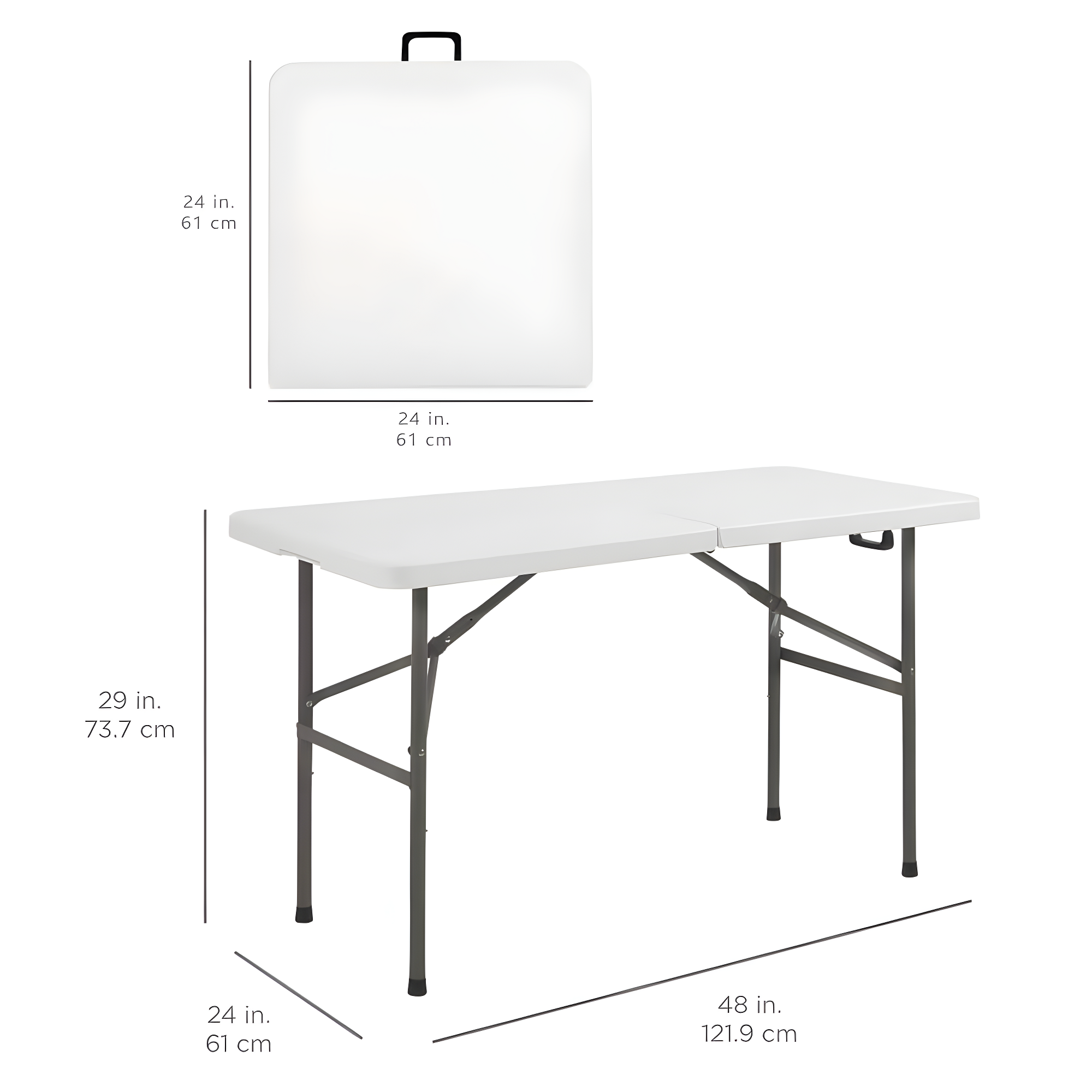 Best Choice Products Plastic Folding Table, Indoor Outdoor Heavy Duty Portable w/ Handle, Lock for Picnic