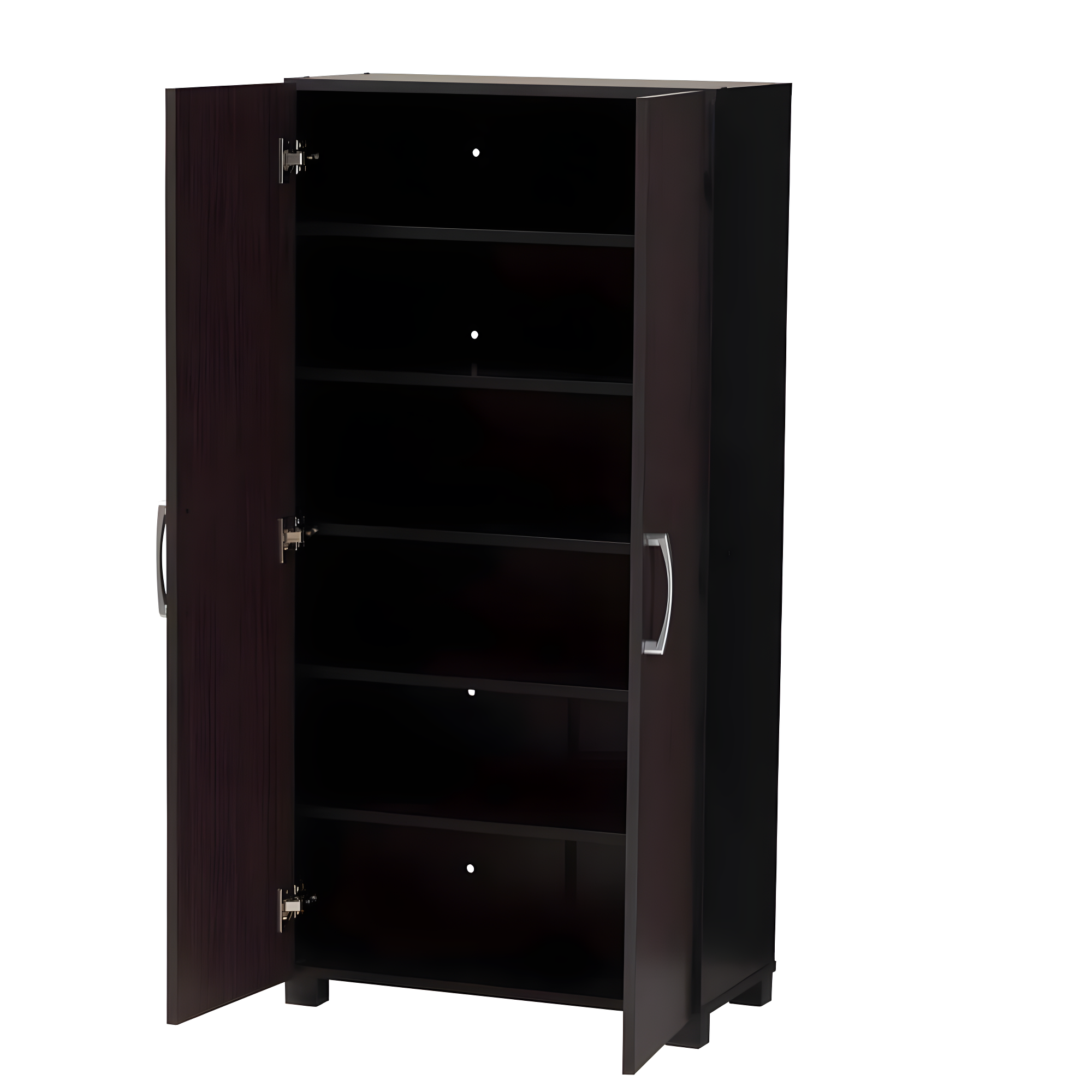 Marine Wenge Finished 2 Door Wood Entryway Shoe Storage Cabinet Brown - Baxton Studio: Organizer for 12 Pairs, Air Circulation Design