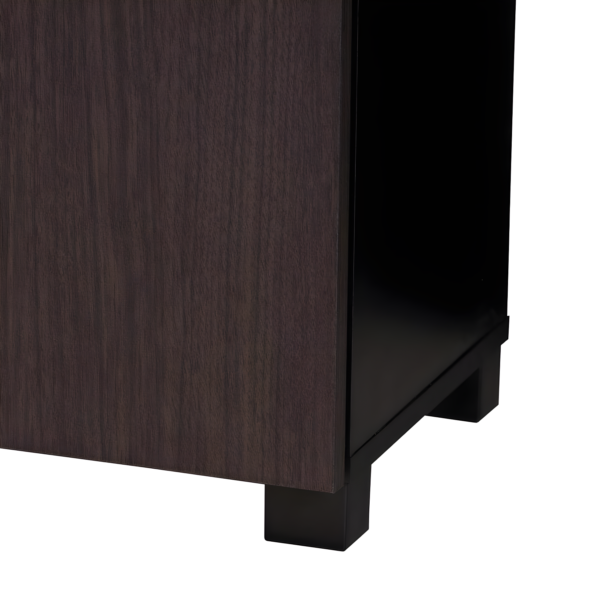 Marine Wenge Finished 2 Door Wood Entryway Shoe Storage Cabinet Brown - Baxton Studio: Organizer for 12 Pairs, Air Circulation Design