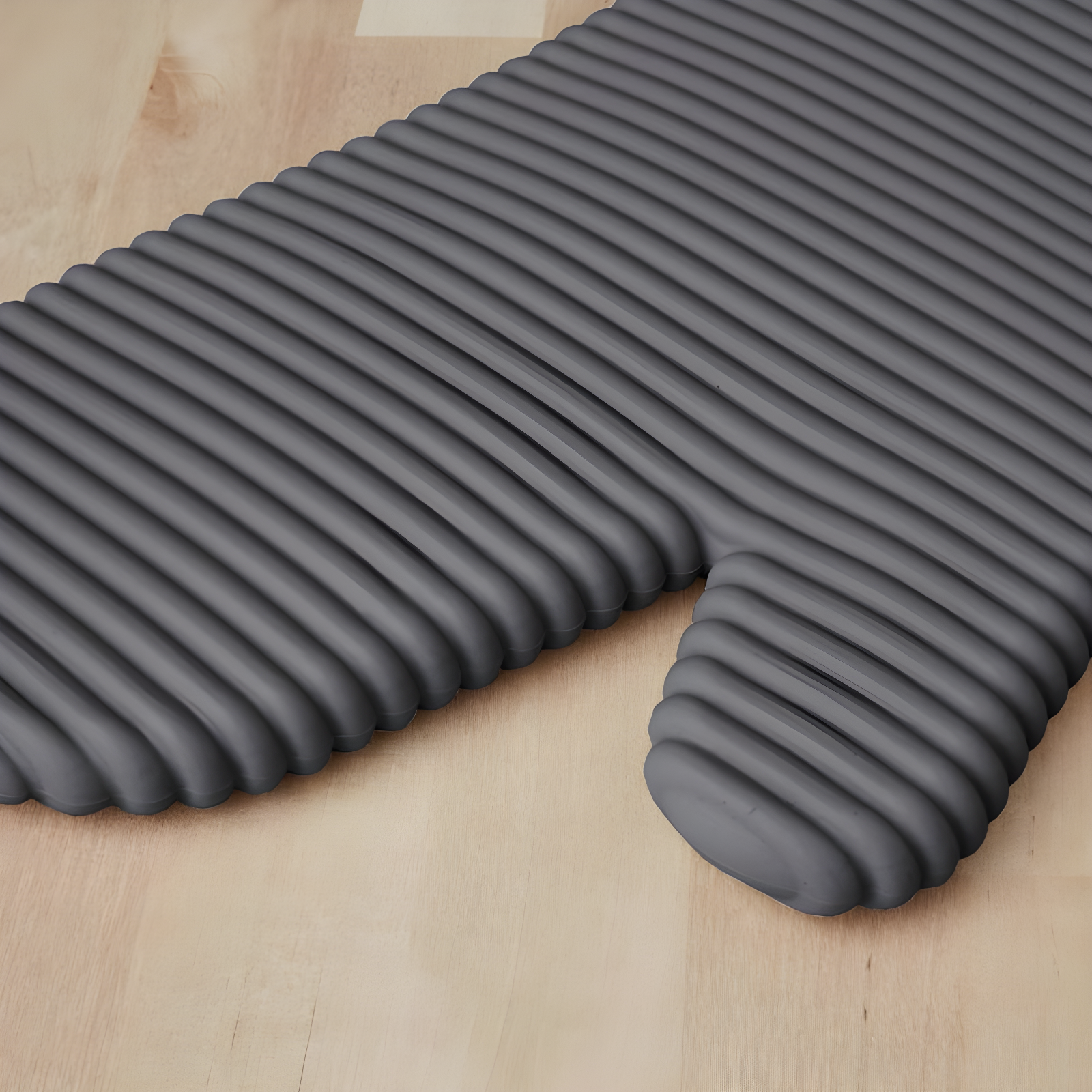 KitchenAid Charcoal Ribbed Soft Silicone Oven Mitts, Set of 2