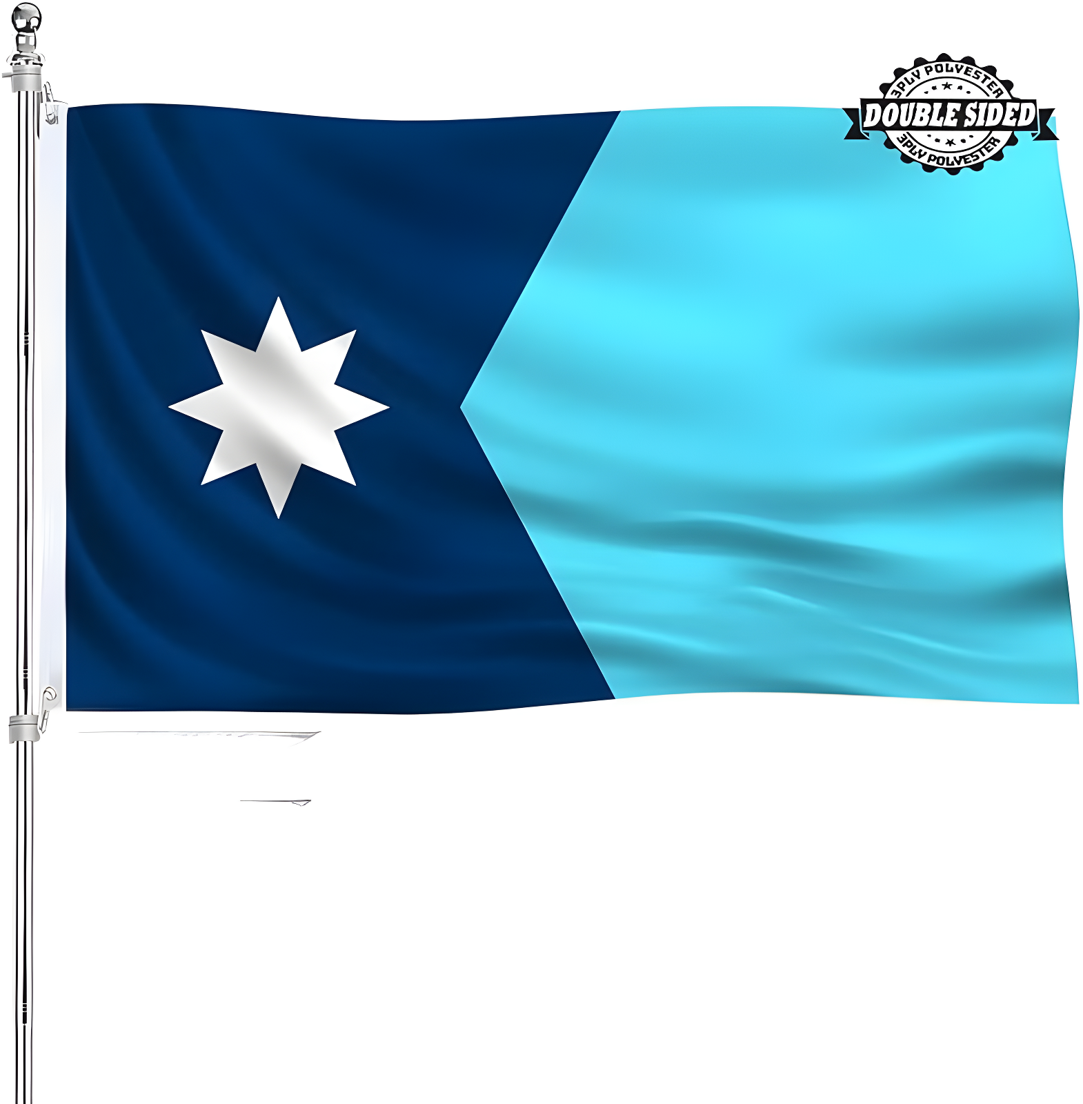 New Minnesota State Flag 3x5 Outdoor MN Flag 2 Rows Stitched Edge Canvas Header with 2 Brass Grommets