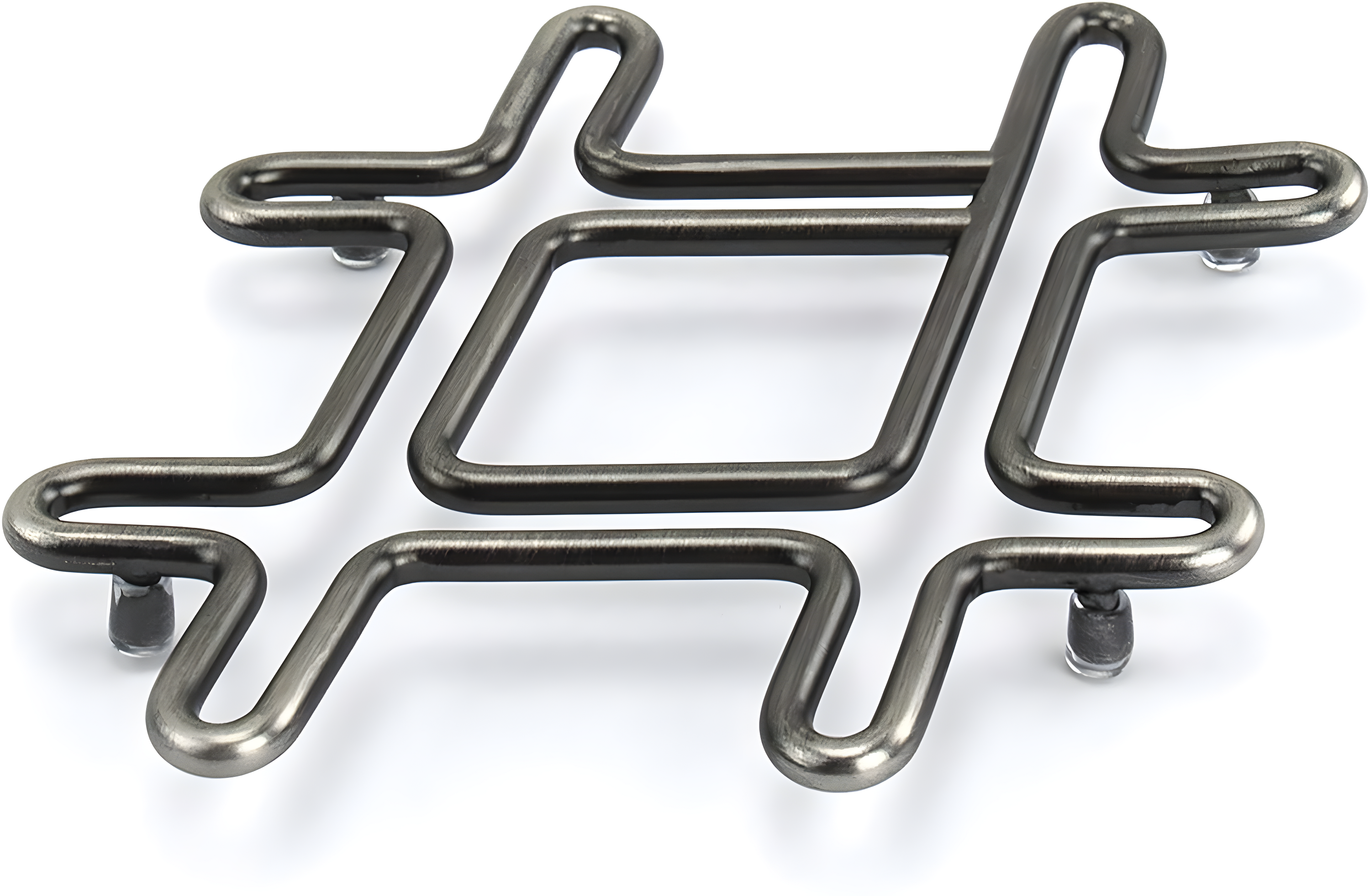 Spectrum Diversified Hashtag Pound Sign Symbol Trivet, Heat-Resistant Steel Dining Table Small Protector, Bold Metal Heat Pad for Modern Kitchen Table, Holds Hot Pots & Cast Iron Cookware Pan