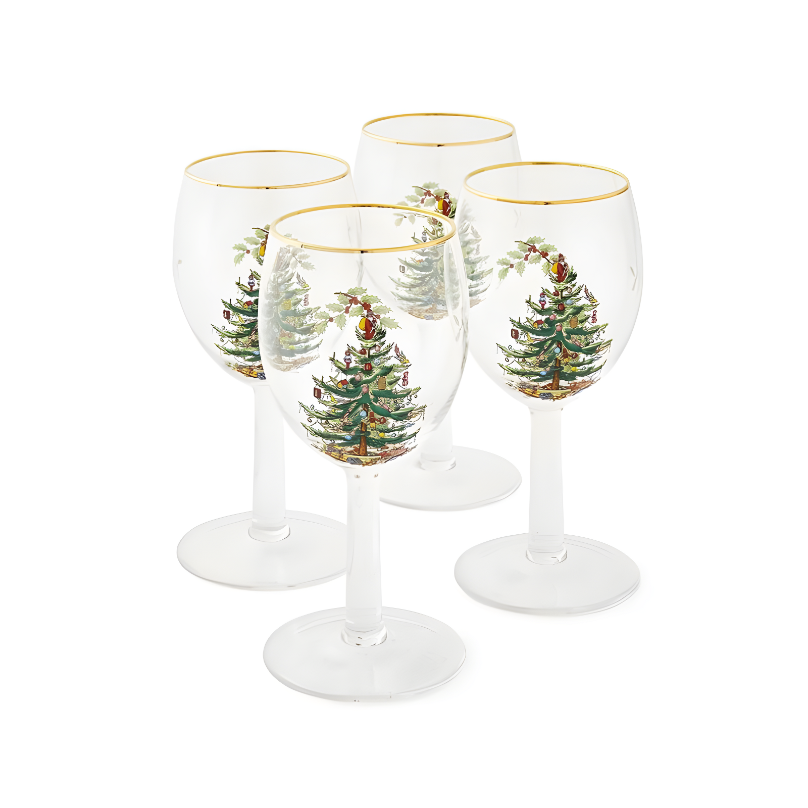 Spode Christmas Tree Wine Glasses (Set of 4)