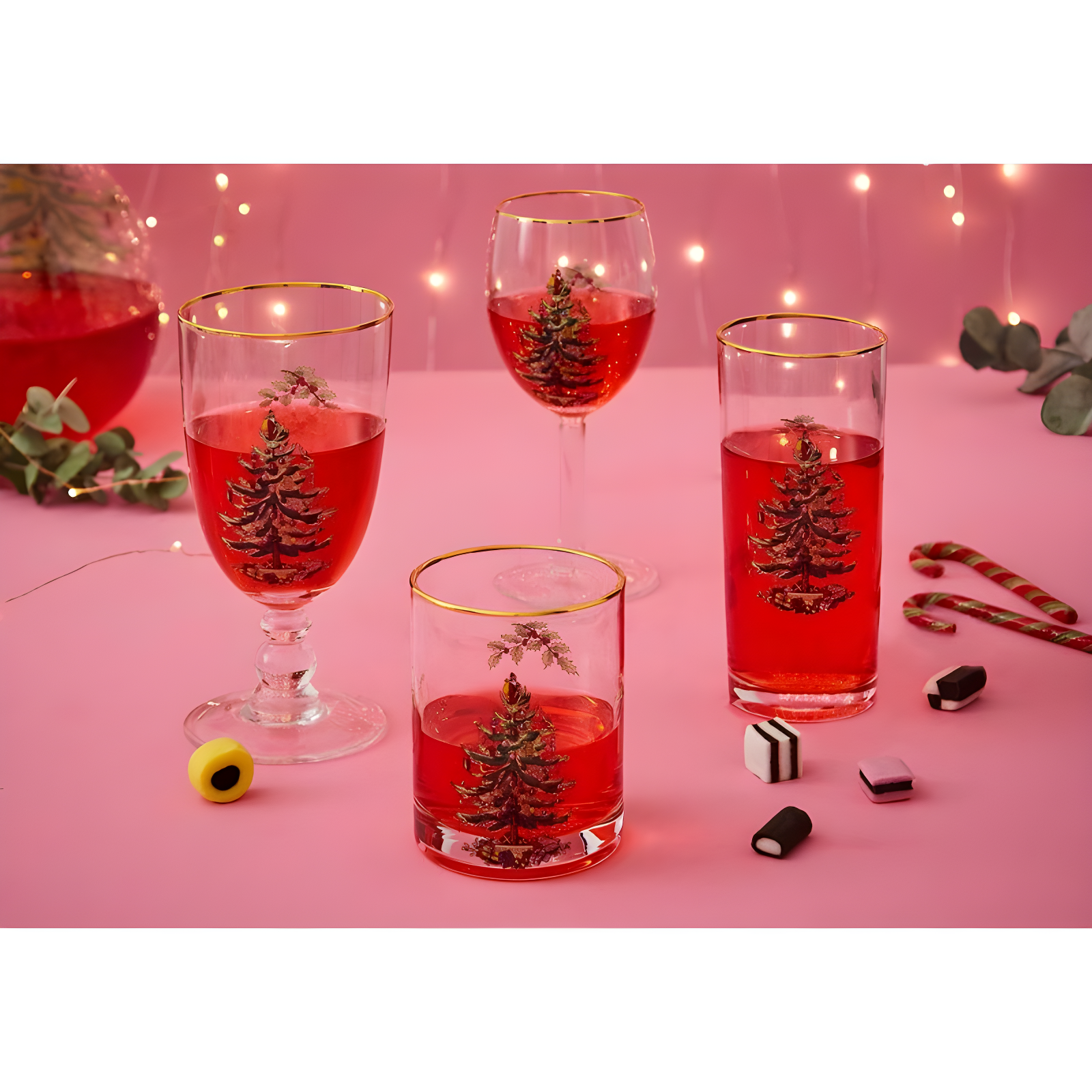 Spode Christmas Tree Wine Glasses (Set of 4)