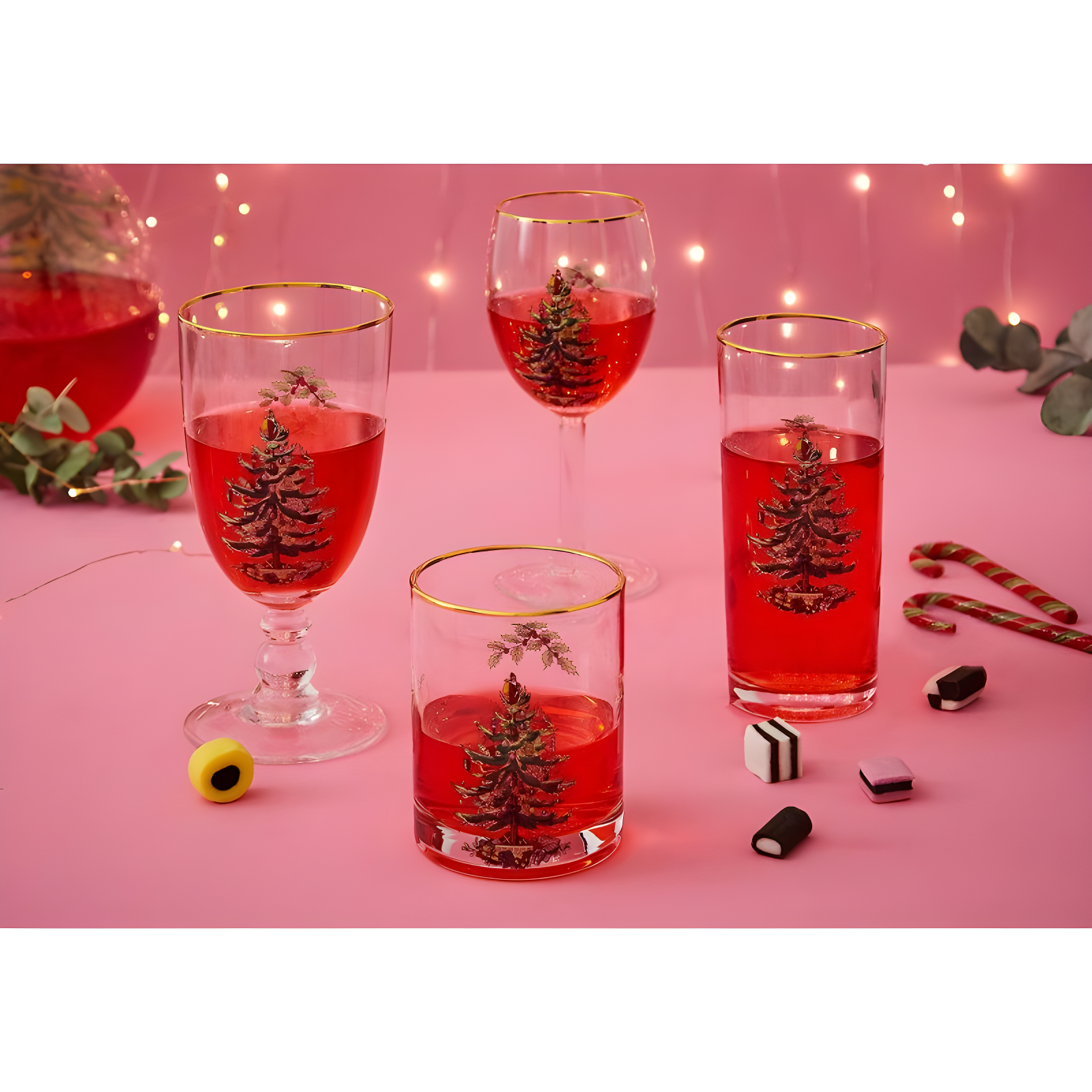 Spode Christmas Tree Wine Glasses (Set of 4)