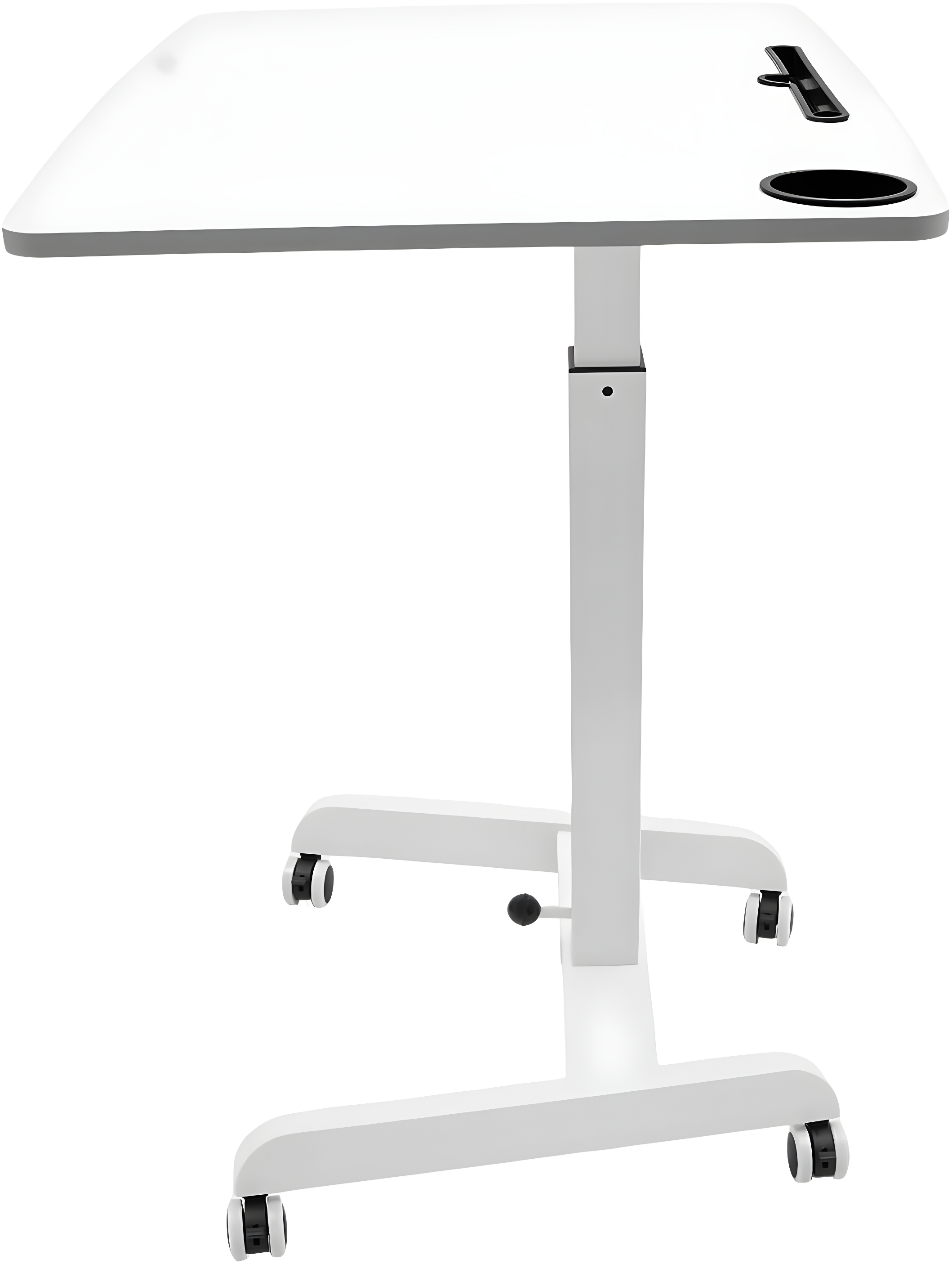 XIANERS Mobile Standing Desk Pneumatic Computer Table Adjustable Height Mobile Stand Up Desk With Wheels Portable Rolling Desk Computer Desk Laptop Desk Standing Table latest