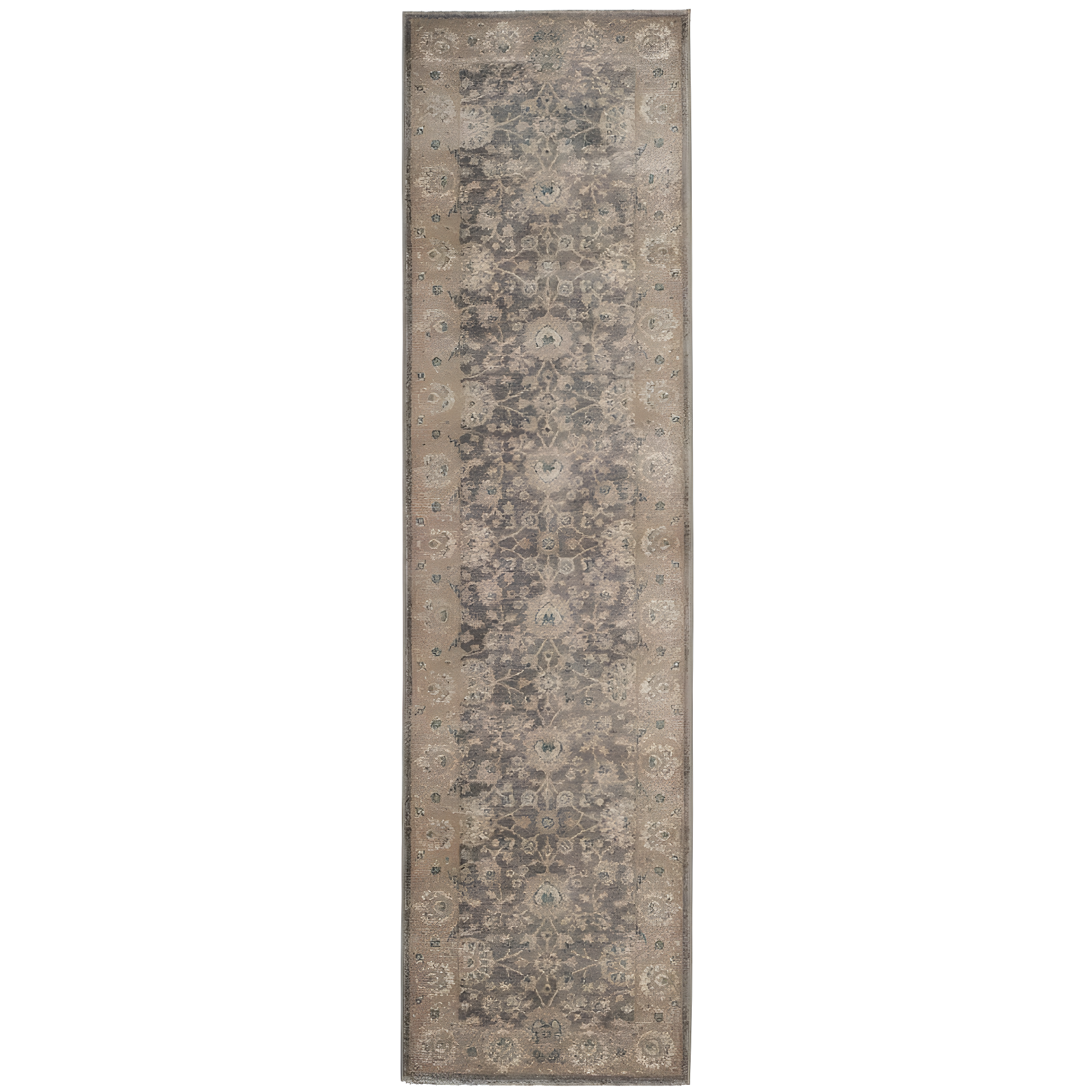 Sofia SOF330 Power Loomed Indoor Runner Rug - Light Grey/Beige - 2'2"x10' - Safavieh.