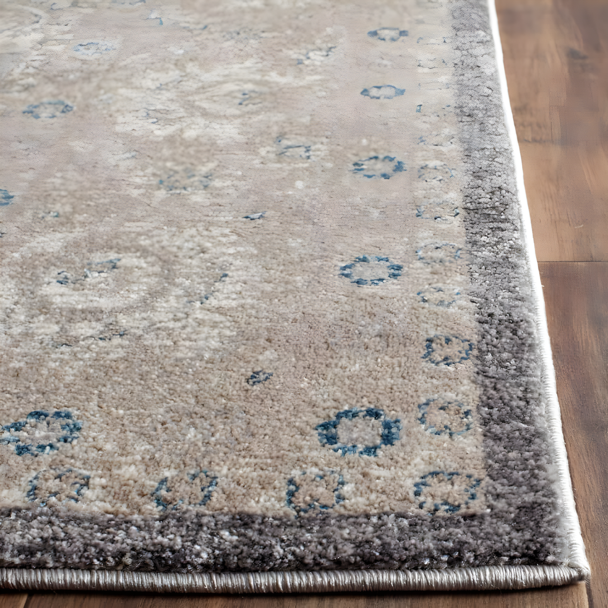 Sofia SOF330 Power Loomed Indoor Runner Rug - Light Grey/Beige - 2'2"x10' - Safavieh.