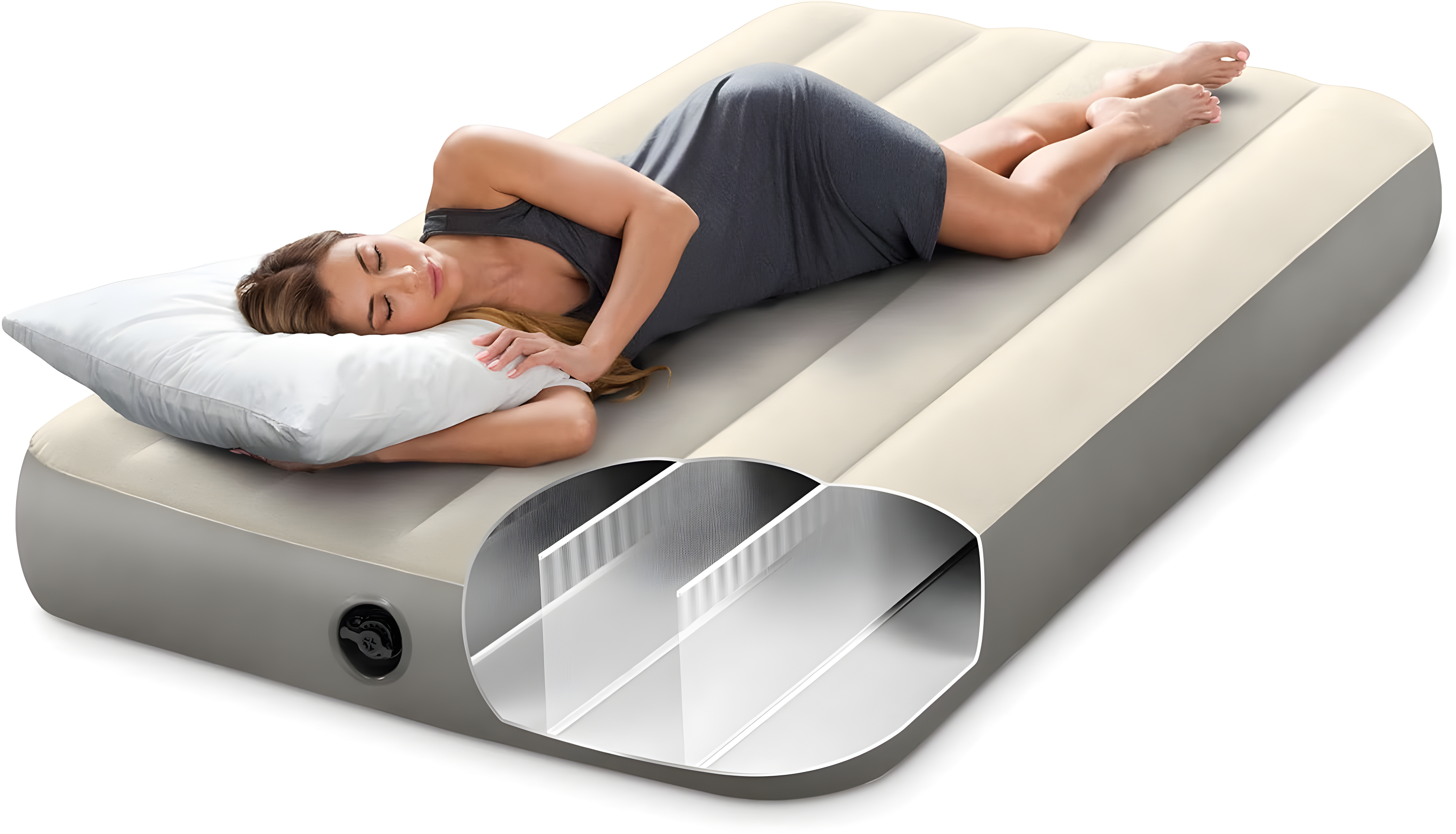 Intex Dura-Beam Standard Series Single Height Inflatable Airbed, Twin