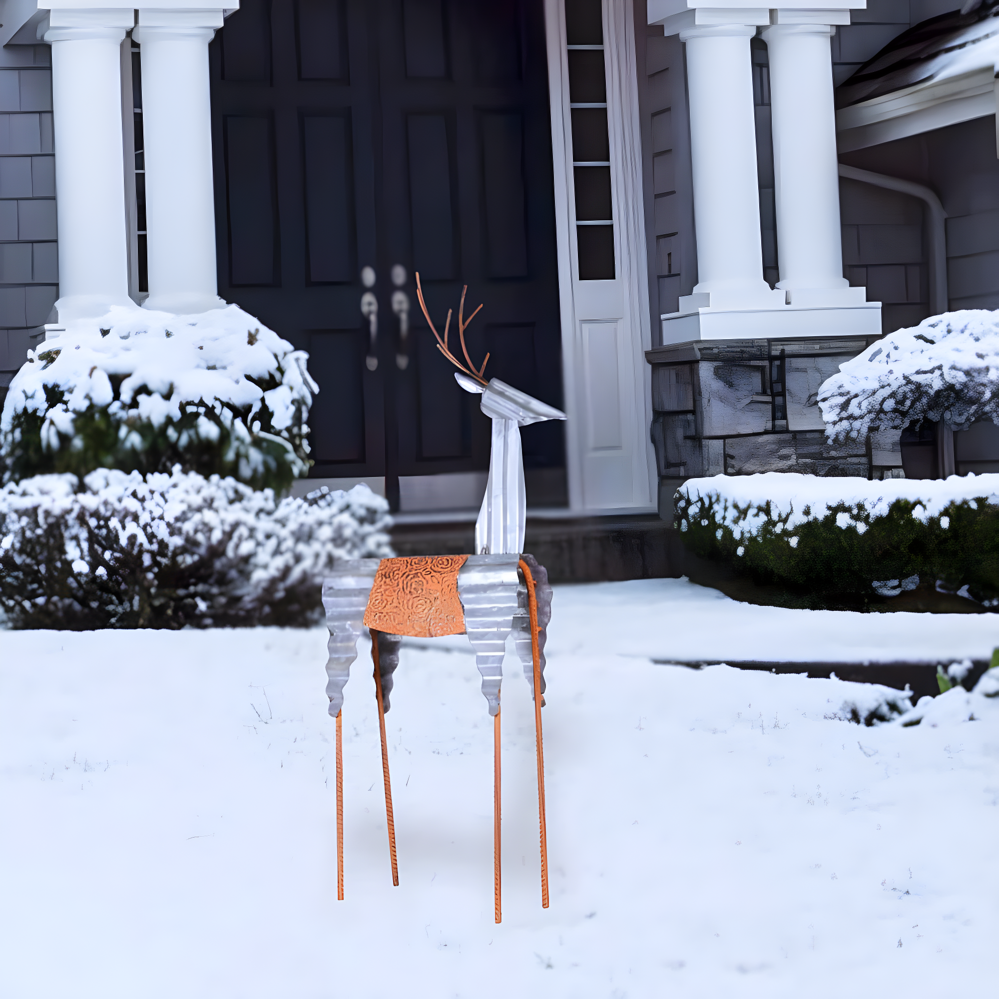 Alpine Corporation Sheet Metal Reindeer Decor